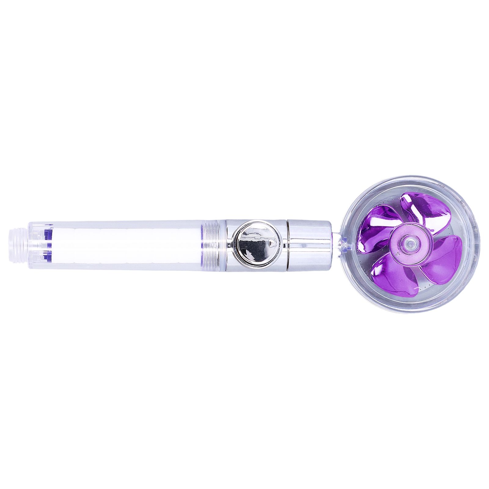 G1/2 High Pressure Fan Shower Head with Pause Switch 360 Degree Rotation Handheld Filter Detachable Shower SprayerPurple - Image 3