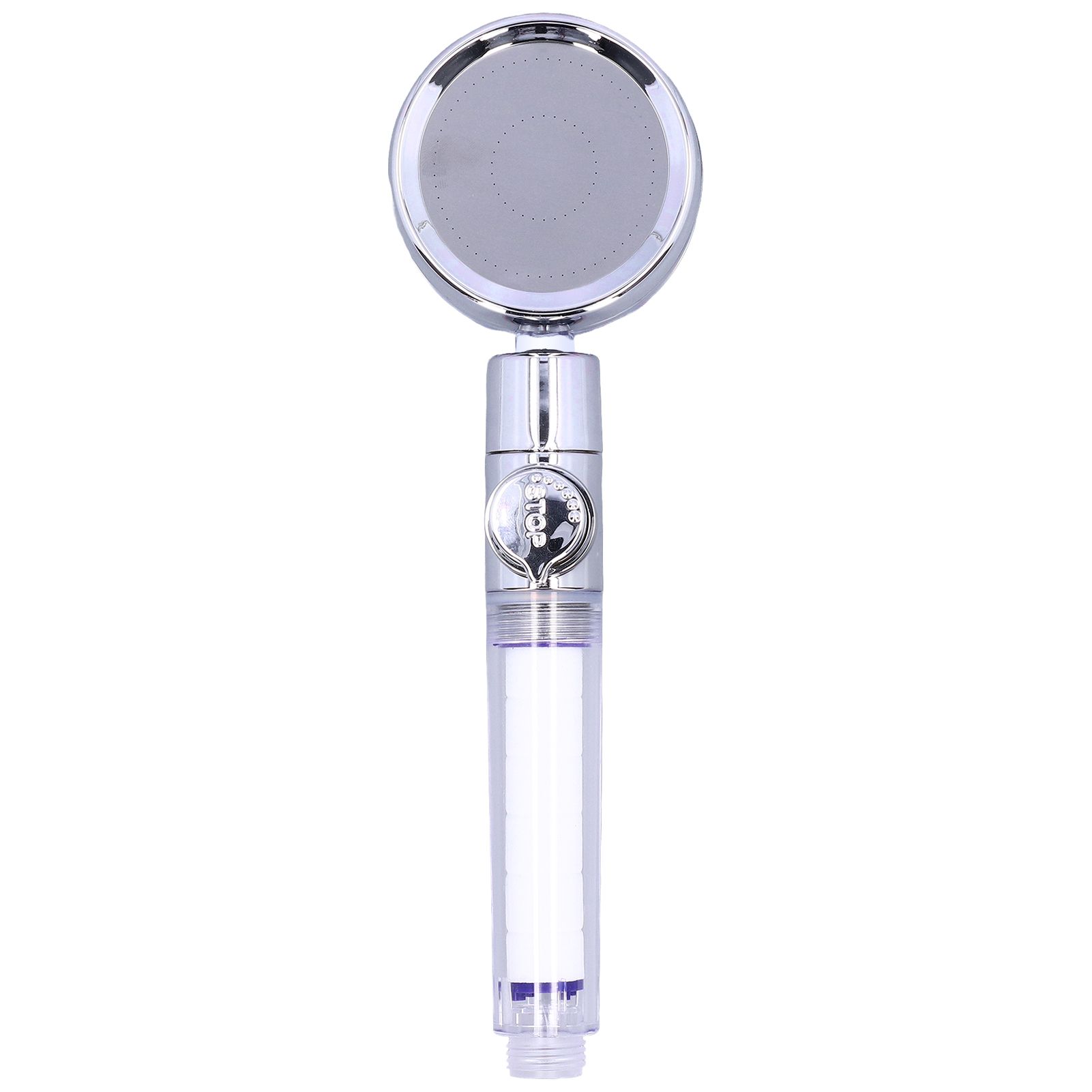 G1/2 High Pressure Fan Shower Head with Pause Switch 360 Degree Rotation Handheld Filter Detachable Shower SprayerPurple - Image 4