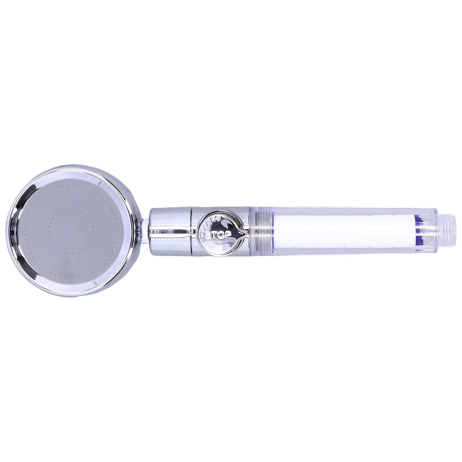 G1/2 High Pressure Fan Shower Head with Pause Switch 360 Degree Rotation Handheld Filter Detachable Shower SprayerPurple - Image 5