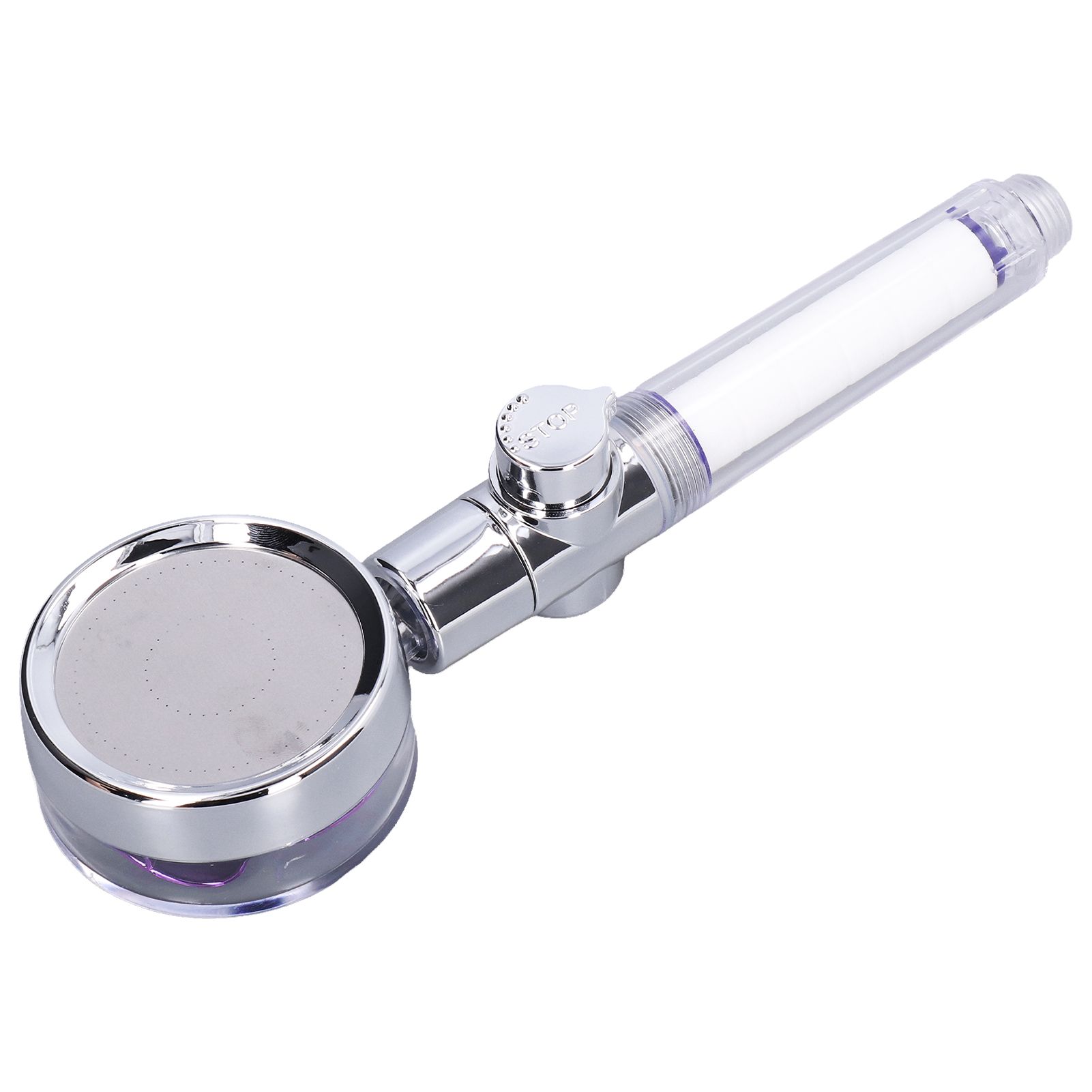 G1/2 High Pressure Fan Shower Head with Pause Switch 360 Degree Rotation Handheld Filter Detachable Shower SprayerPurple - Image 8