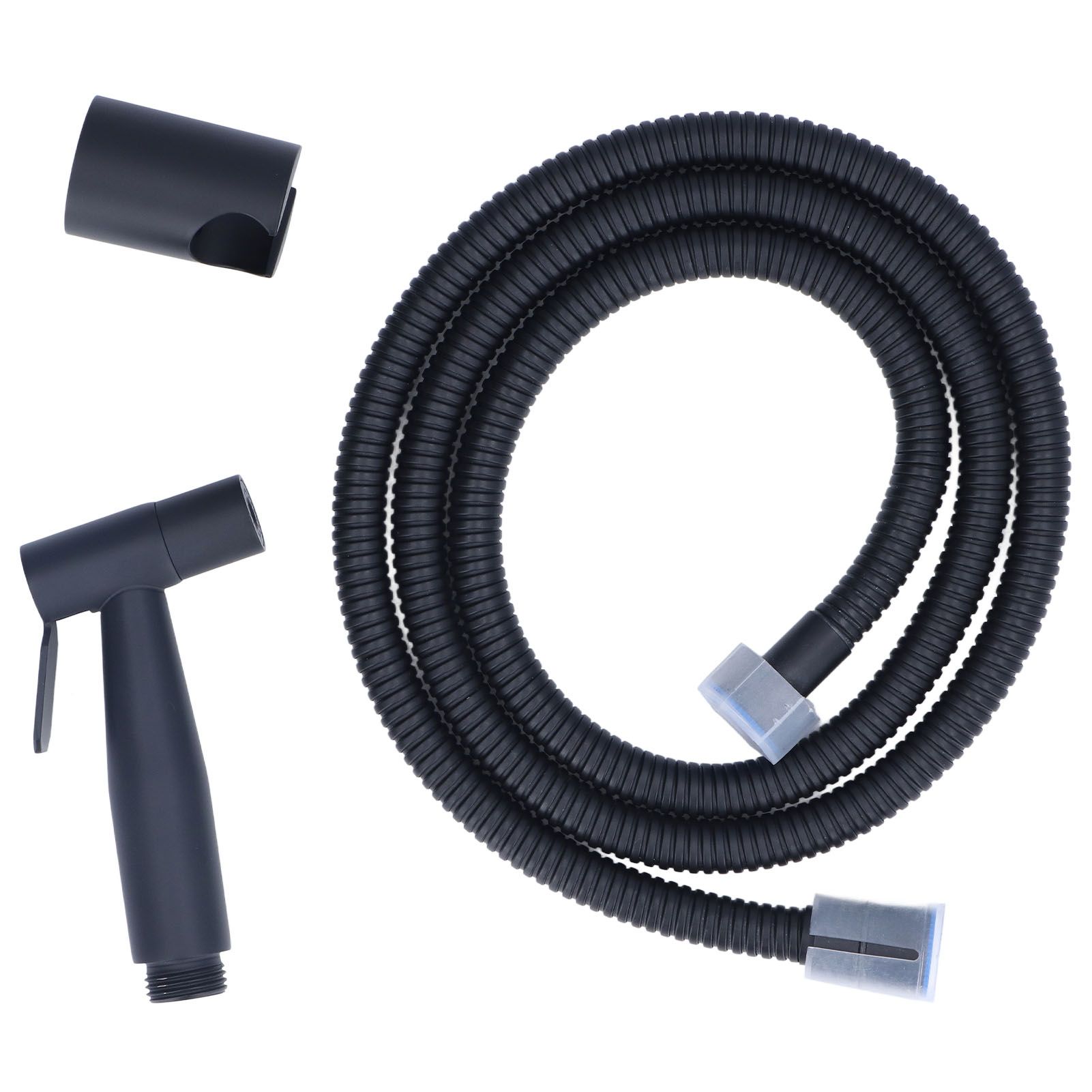 Bidet Sprayer Stainless Steel G1/2 Adjustable Water Pressure Portable Space Saving Easy Installation Handheld Bidet SprayerMatte Black - Image 2