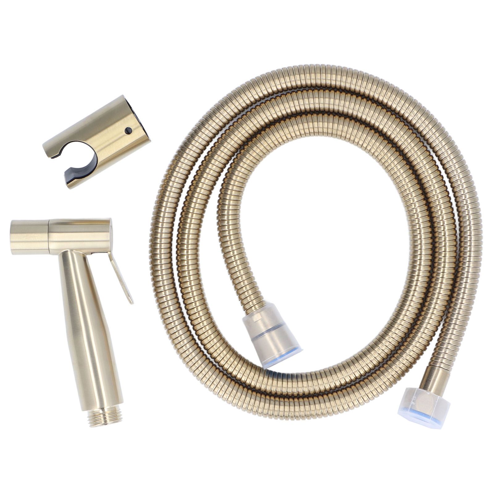 Bidet Sprayer Stainless Steel G1/2 Adjustable Water Pressure Portable Space Saving Easy Installation Handheld Bidet SprayerGold - Image 3