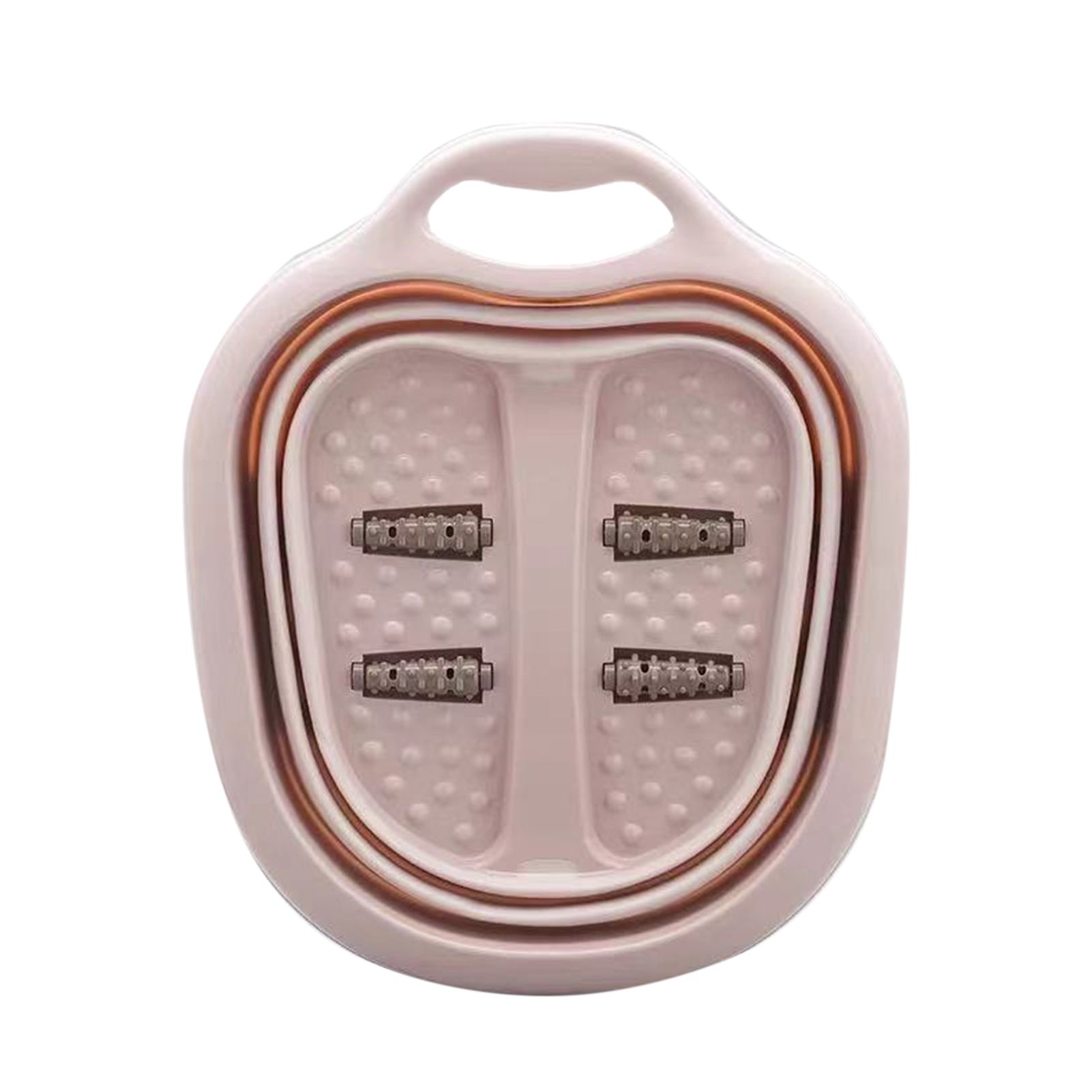 Foot Soaking Bath Basin Foldable Portable Roller Design SPA Massage Bucket for Relieving Feet Pain AchesPink - Image 1