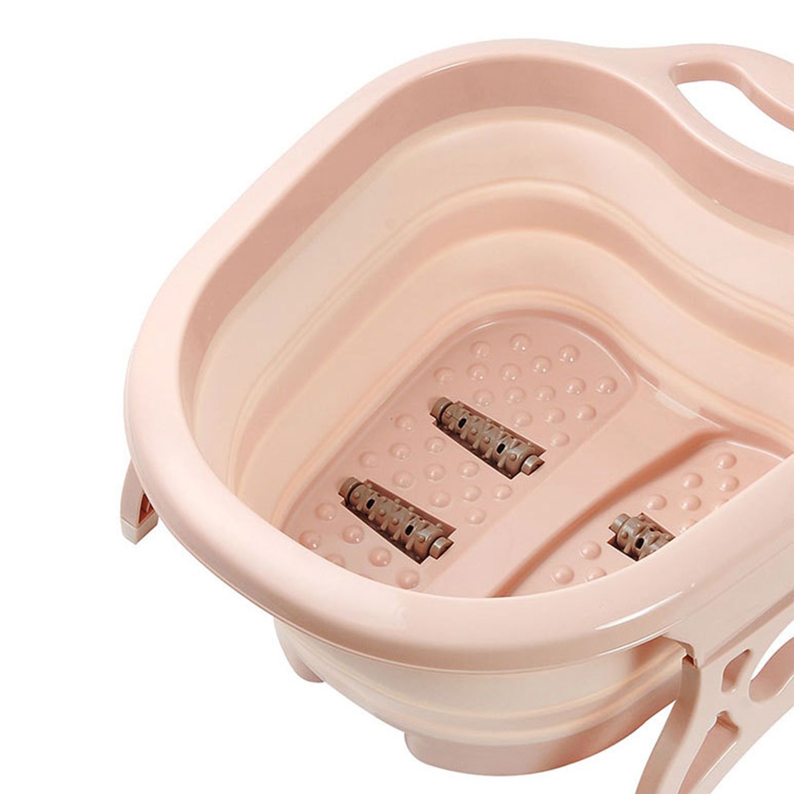 Foot Soaking Bath Basin Foldable Portable Roller Design SPA Massage Bucket for Relieving Feet Pain AchesPink - Image 2