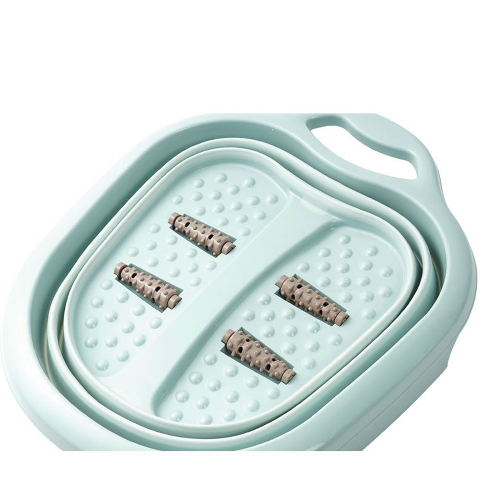 Foot Soaking Bath Basin Foldable Portable Roller Design SPA Massage Bucket for Relieving Feet Pain AchesGreen - Image 2