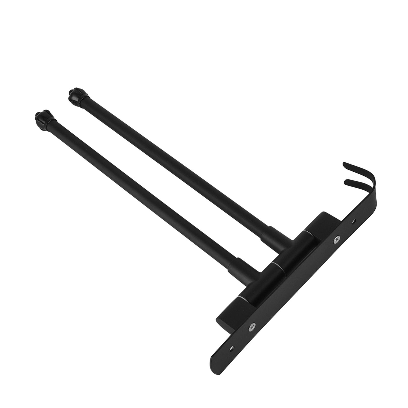 Stainless Steel Swivel Towel Hanger Holder Black Rotating Movable Towel Bar for Bathroom Wardrobe Kitchen2 Arms - Image 4