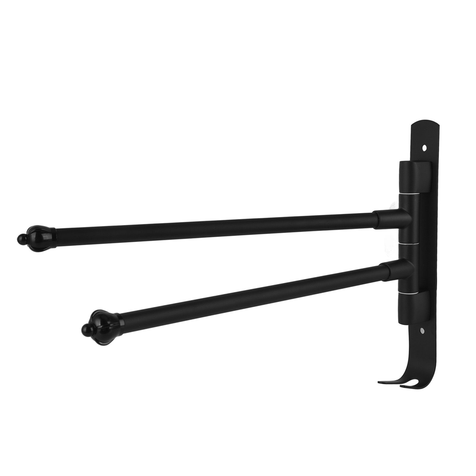 Stainless Steel Swivel Towel Hanger Holder Black Rotating Movable Towel Bar for Bathroom Wardrobe Kitchen2 Arms - Image 7