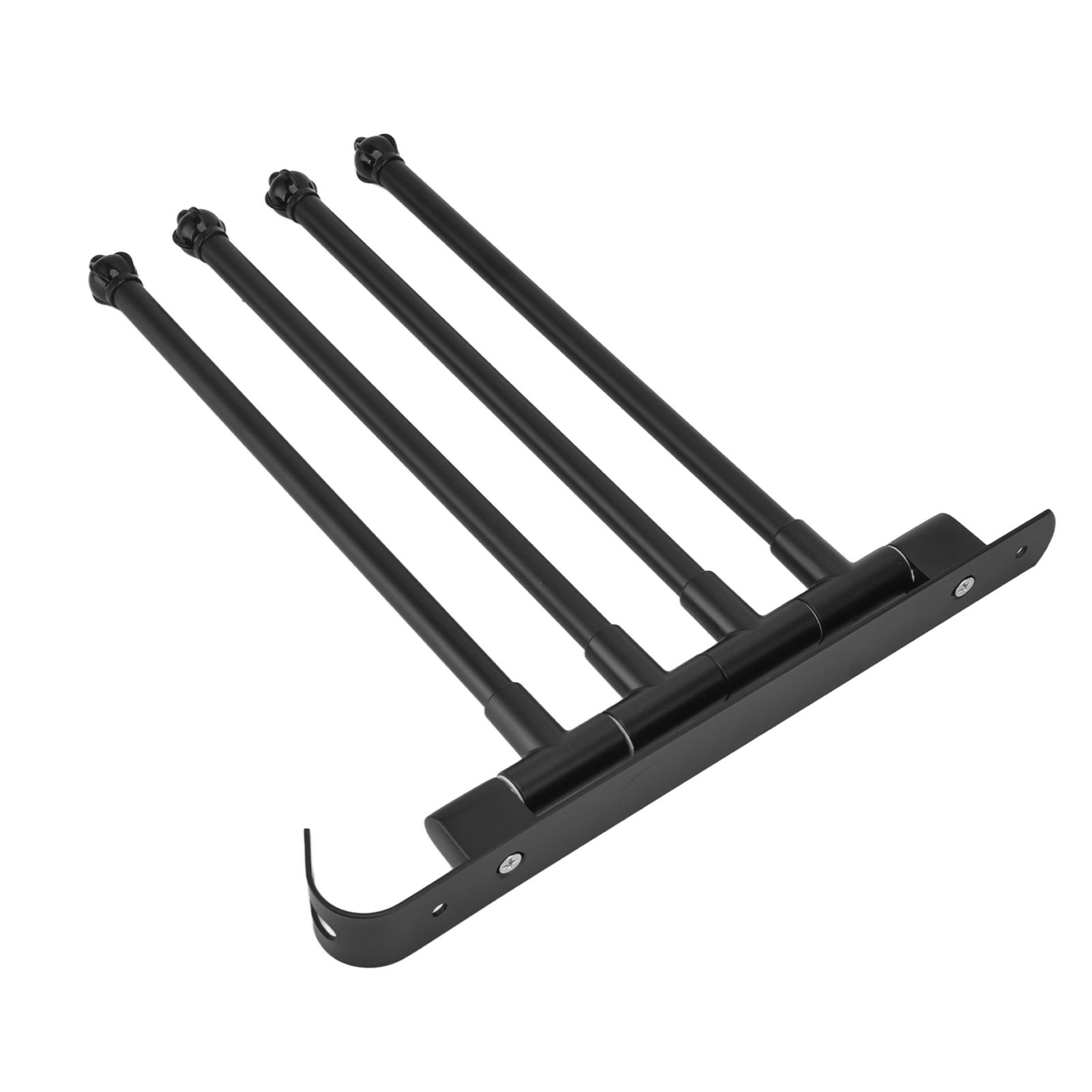 Stainless Steel Swivel Towel Hanger Holder Black Rotating Movable Towel Bar for Bathroom Wardrobe Kitchen4 Arms - Image 8