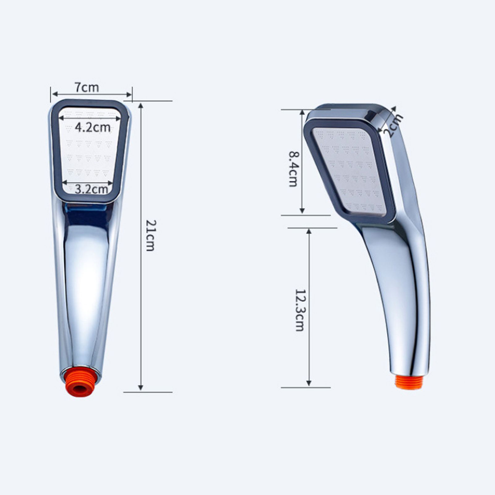 Shower Head 300 Holes Water Saving High Pressure Handheld Rectangular Bathroom Shower Accessories(Shower Head Pipe ) - Image 4