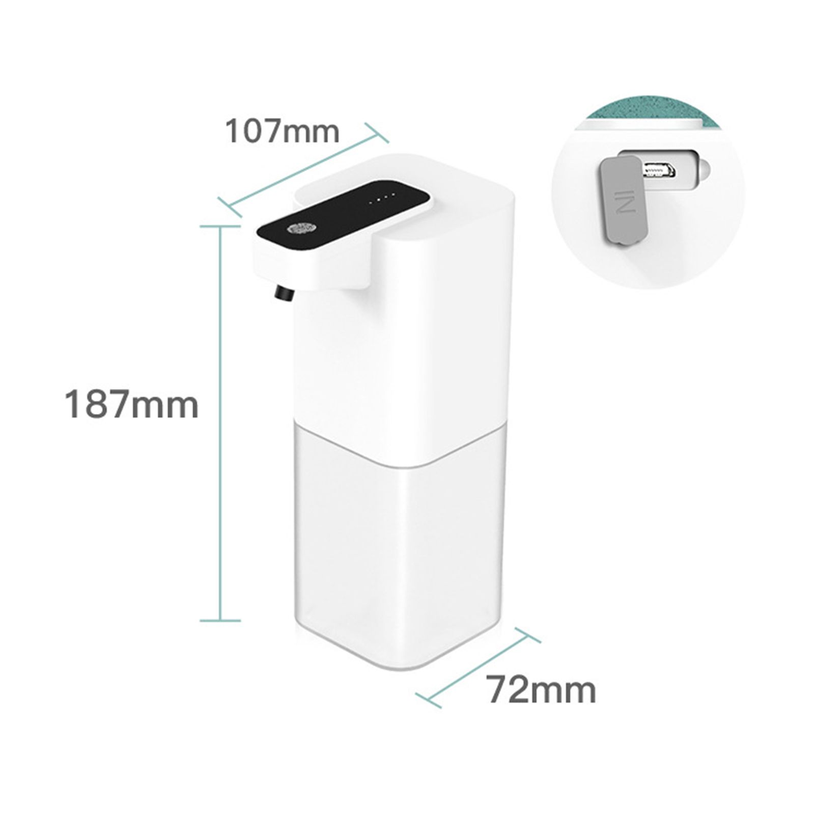 Infrared Automatic Sensor Soap Dispenser Touchless PX4 Waterproof Space Saving Automatic Dish Soap Dispenser for WashroomsFoam - Image 2