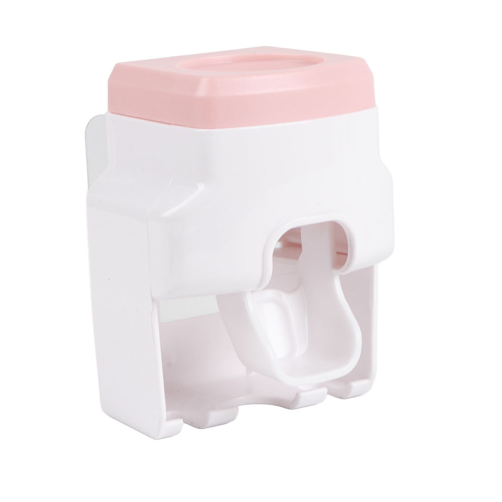 Automatic Toothpaste Dispenser Squeezer with Toothbrush Holder Wall Mounted for Bathroom Adults KidsPink - Image 1