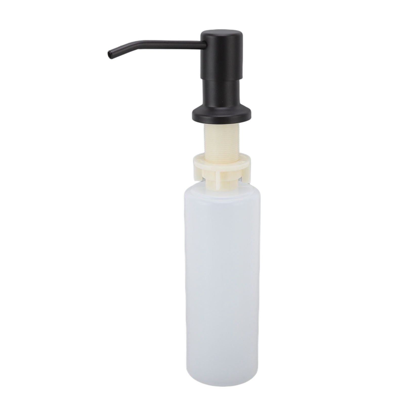 300ml Kitchen Sink Soap Dispenser Stainless Steel 360° Rotation Multifunctional Soap Dispenser for Kitchen Black - Image 2
