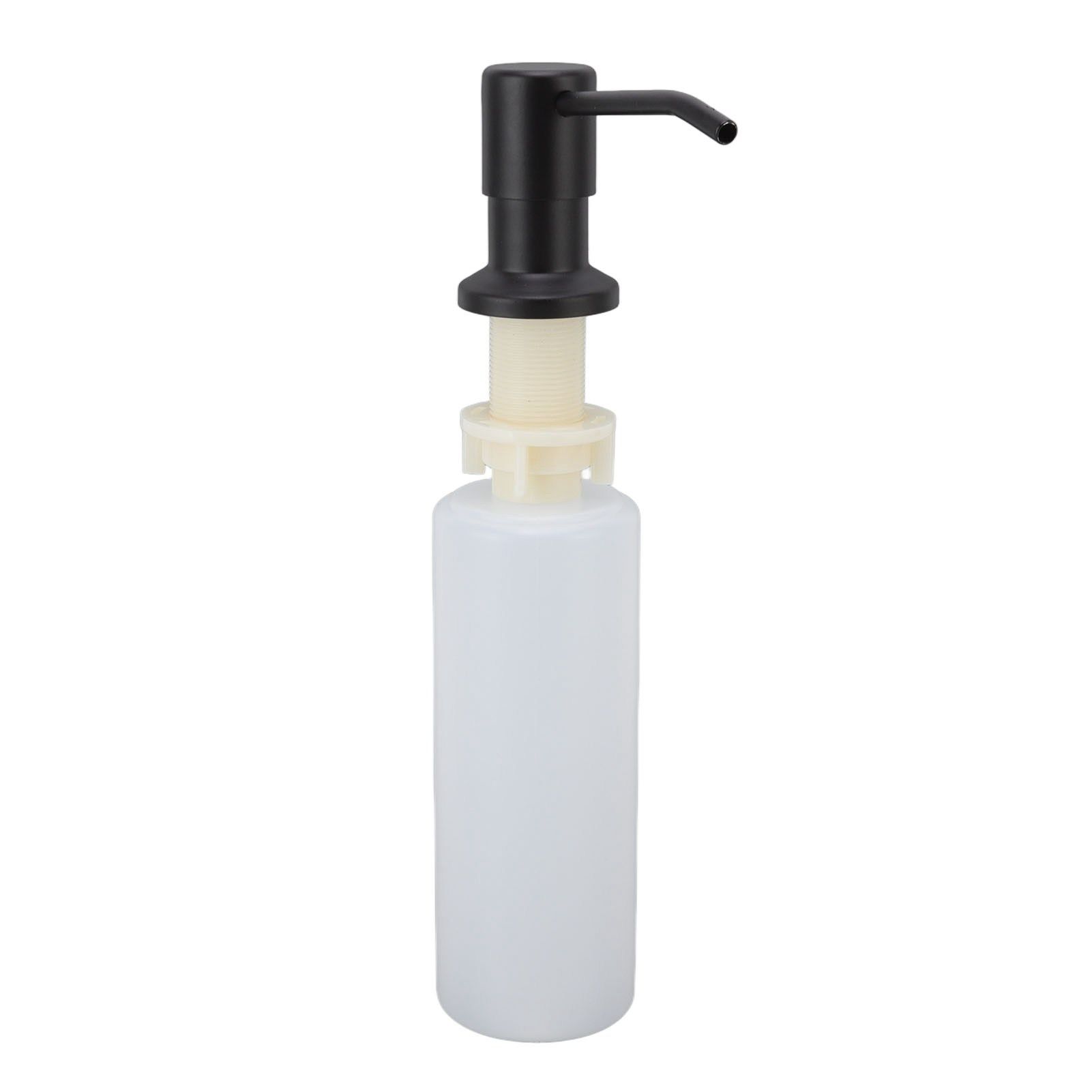 300ml Kitchen Sink Soap Dispenser Stainless Steel 360° Rotation Multifunctional Soap Dispenser for Kitchen Black - Image 3