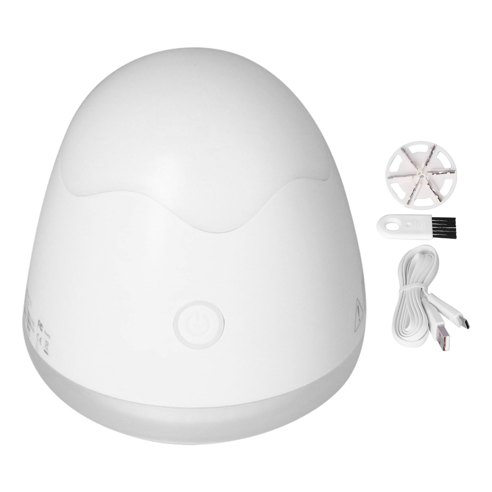 Mini Fabric Shaver Rechargeable Portable Sweater Defuzzer with Six Stainless Steel Leaf Blade and BrushWhite - Image 1