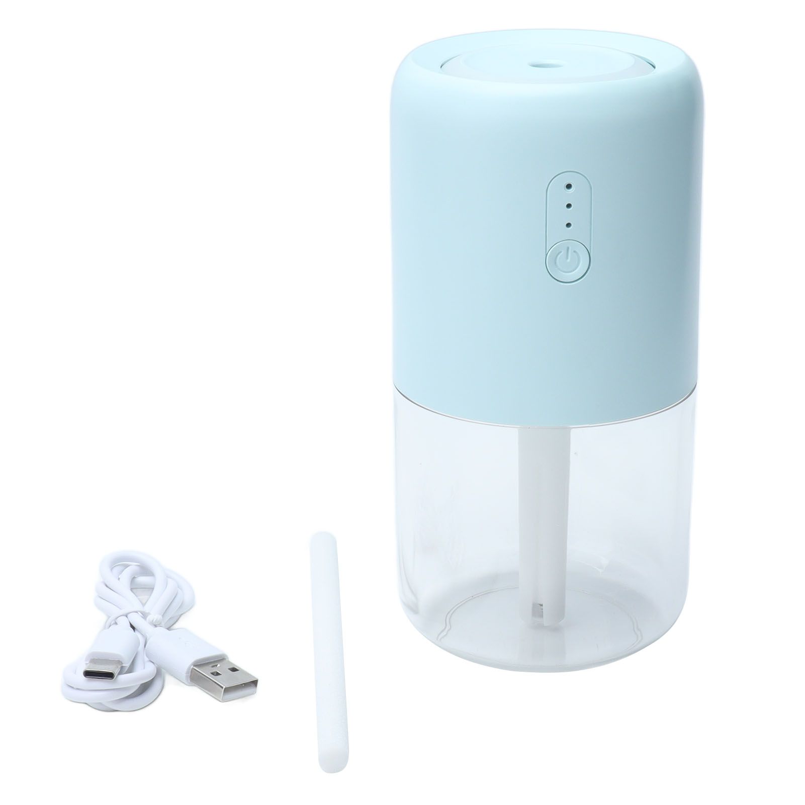 280ml Single Spray Humidifier Small Mist Quiet Operation with Warm Atmosphere Light for Car Home Office DesktopBlue - Image 6