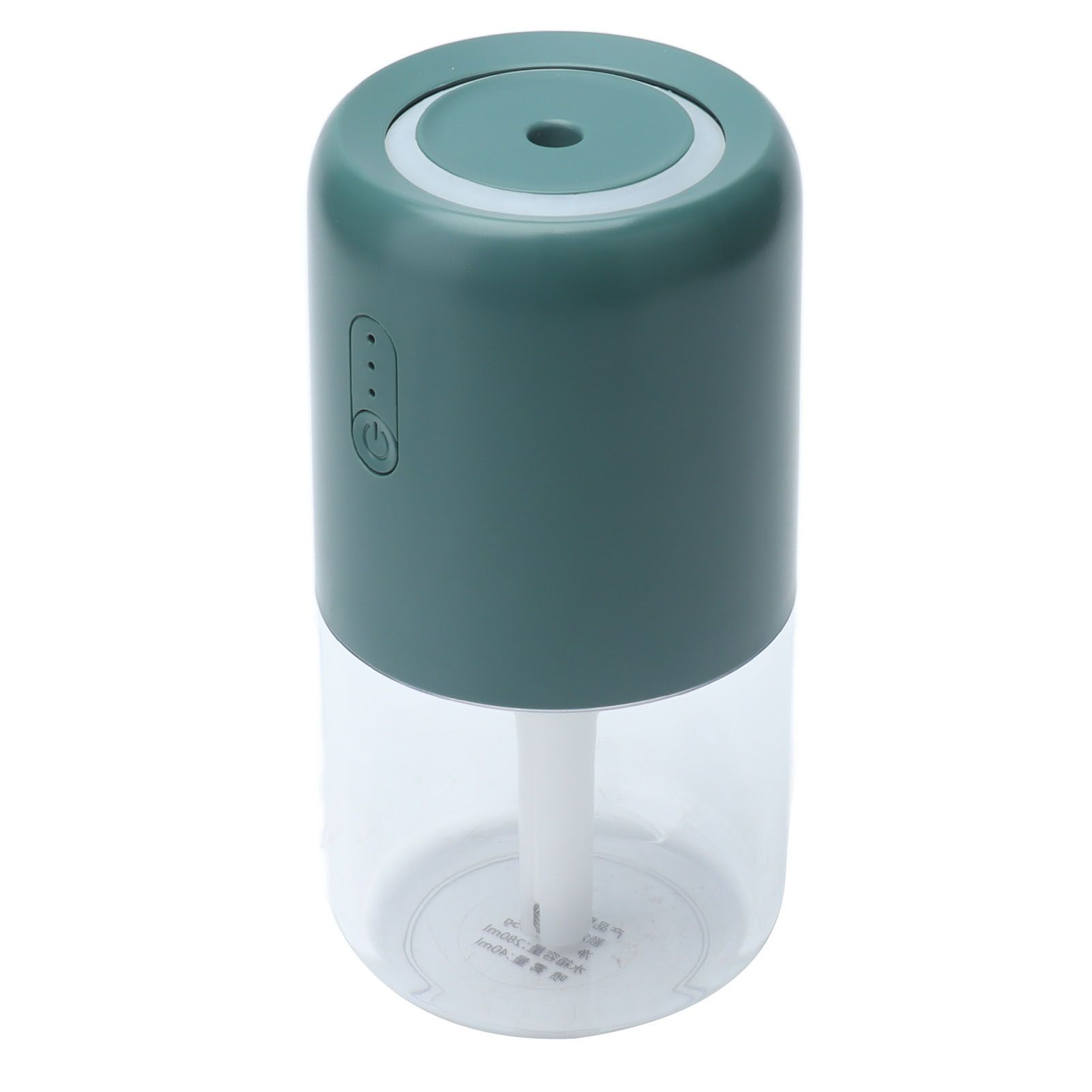 280ml Single Spray Humidifier Small Mist Quiet Operation with Warm Atmosphere Light for Car Home Office DesktopGreen - Image 4