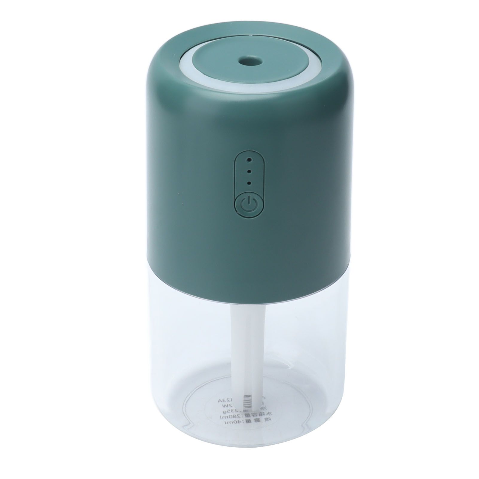 280ml Single Spray Humidifier Small Mist Quiet Operation with Warm Atmosphere Light for Car Home Office DesktopGreen - Image 7