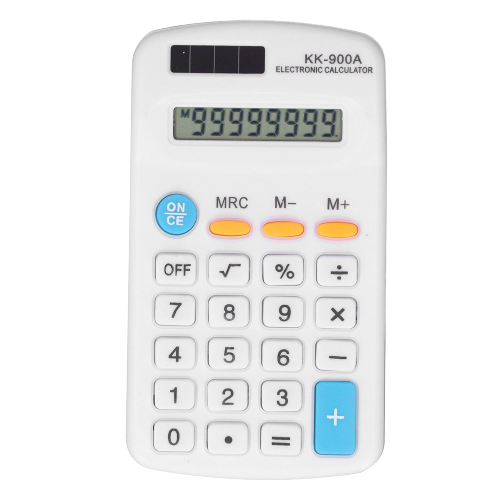 Mini Calculators Handheld 8 Digit with LCD Display Sensitive Button Solar Battery Dual Power for Office School BusinessWhite - Image 1