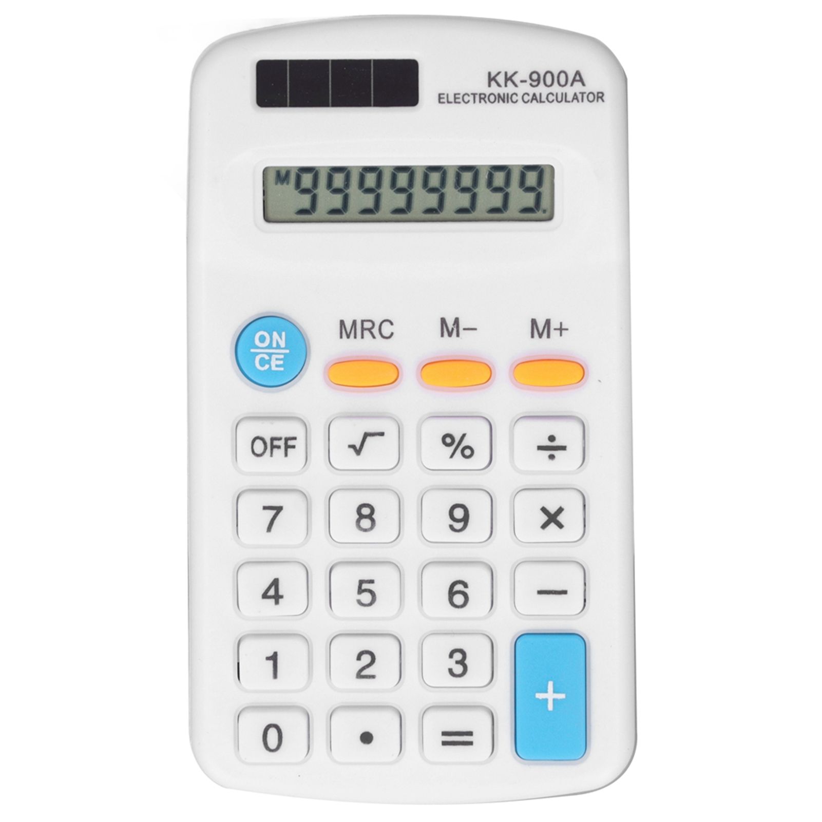 Mini Calculators Handheld 8 Digit with LCD Display Sensitive Button Solar Battery Dual Power for Office School BusinessWhite - Image 2
