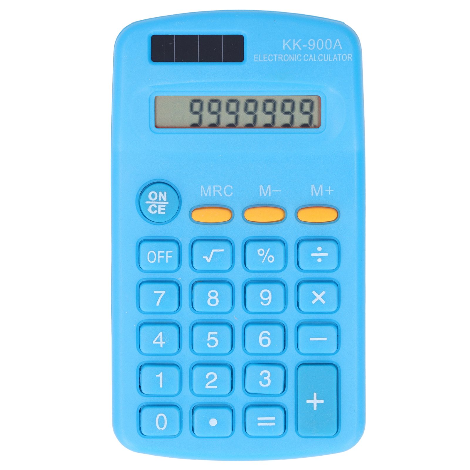Mini Calculators Handheld 8 Digit with LCD Display Sensitive Button Solar Battery Dual Power for Office School BusinessBlue - Image 1