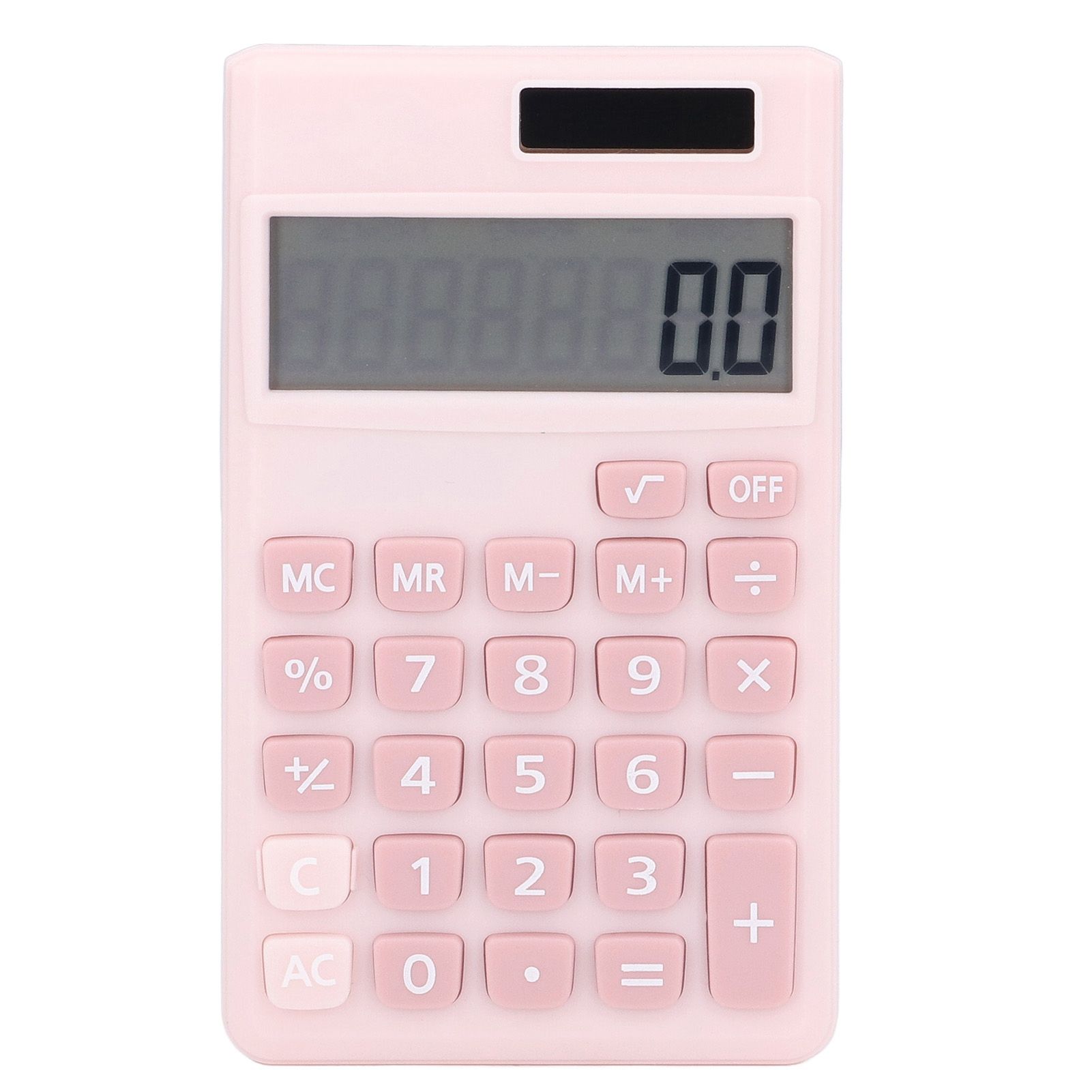 Calculators 8 Digit Solar Battery Dual Power Handheld Pocket Calculator with Large LCD Display Big Sensitive ButtonPink - Image 2