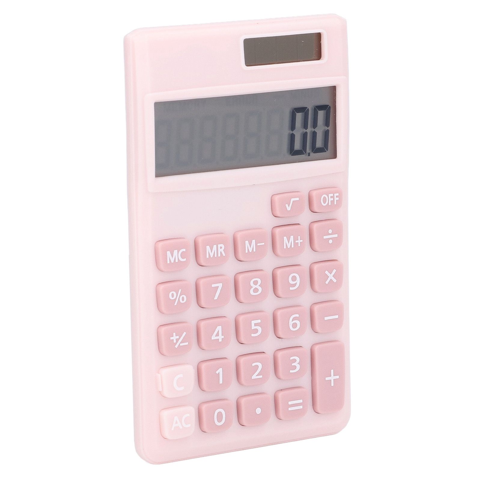 Calculators 8 Digit Solar Battery Dual Power Handheld Pocket Calculator with Large LCD Display Big Sensitive ButtonPink - Image 3