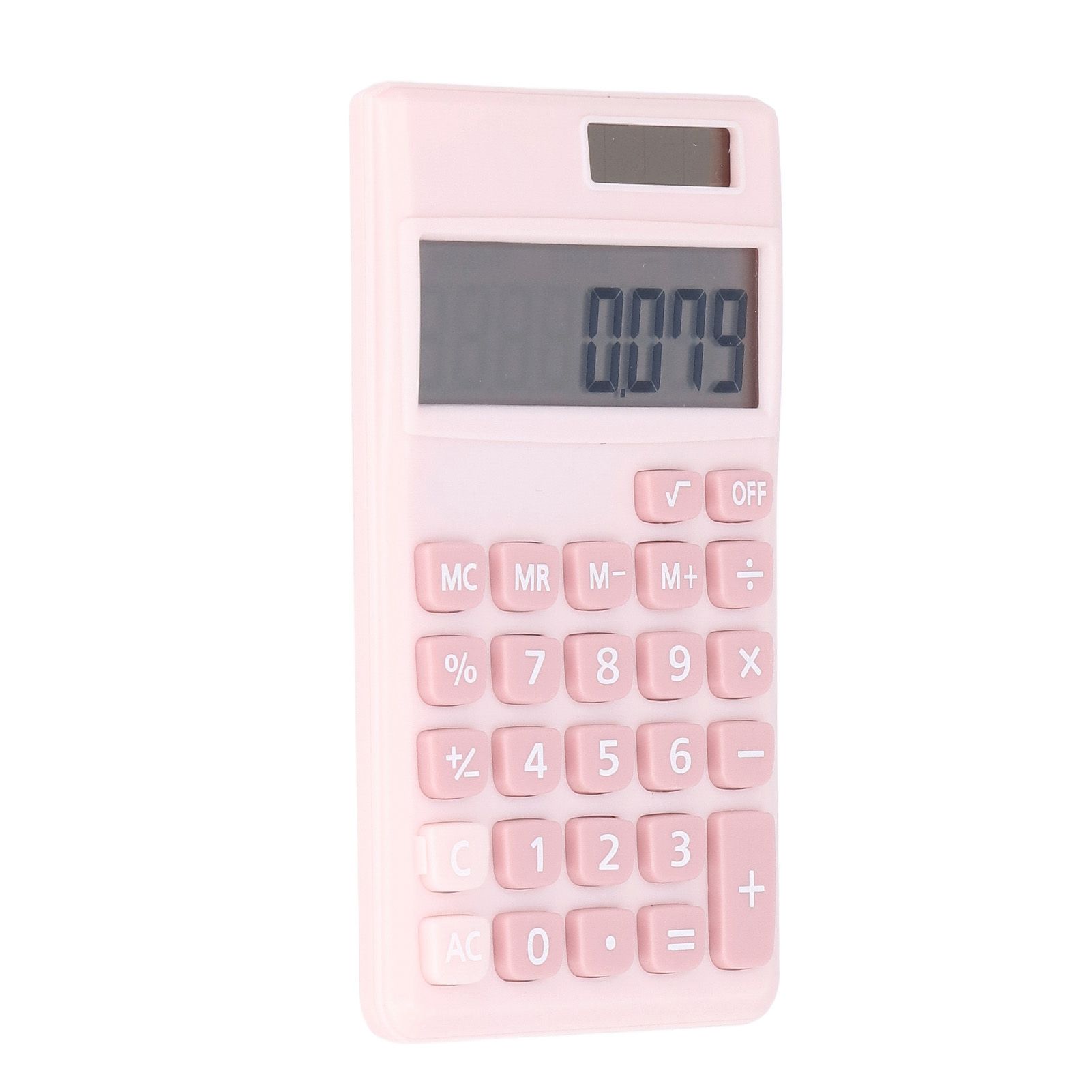 Calculators 8 Digit Solar Battery Dual Power Handheld Pocket Calculator with Large LCD Display Big Sensitive ButtonPink - Image 5