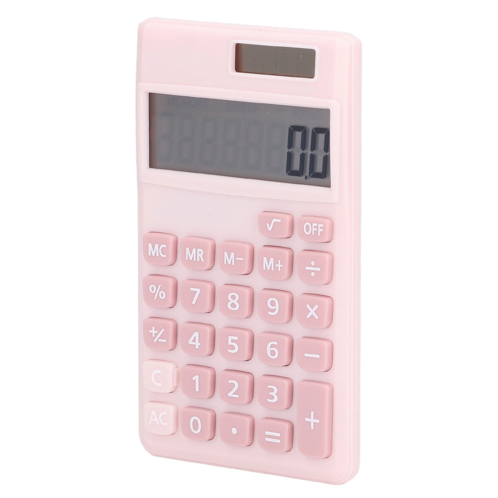 Calculators 8 Digit Solar Battery Dual Power Handheld Pocket Calculator with Large LCD Display Big Sensitive ButtonPink - Image 7