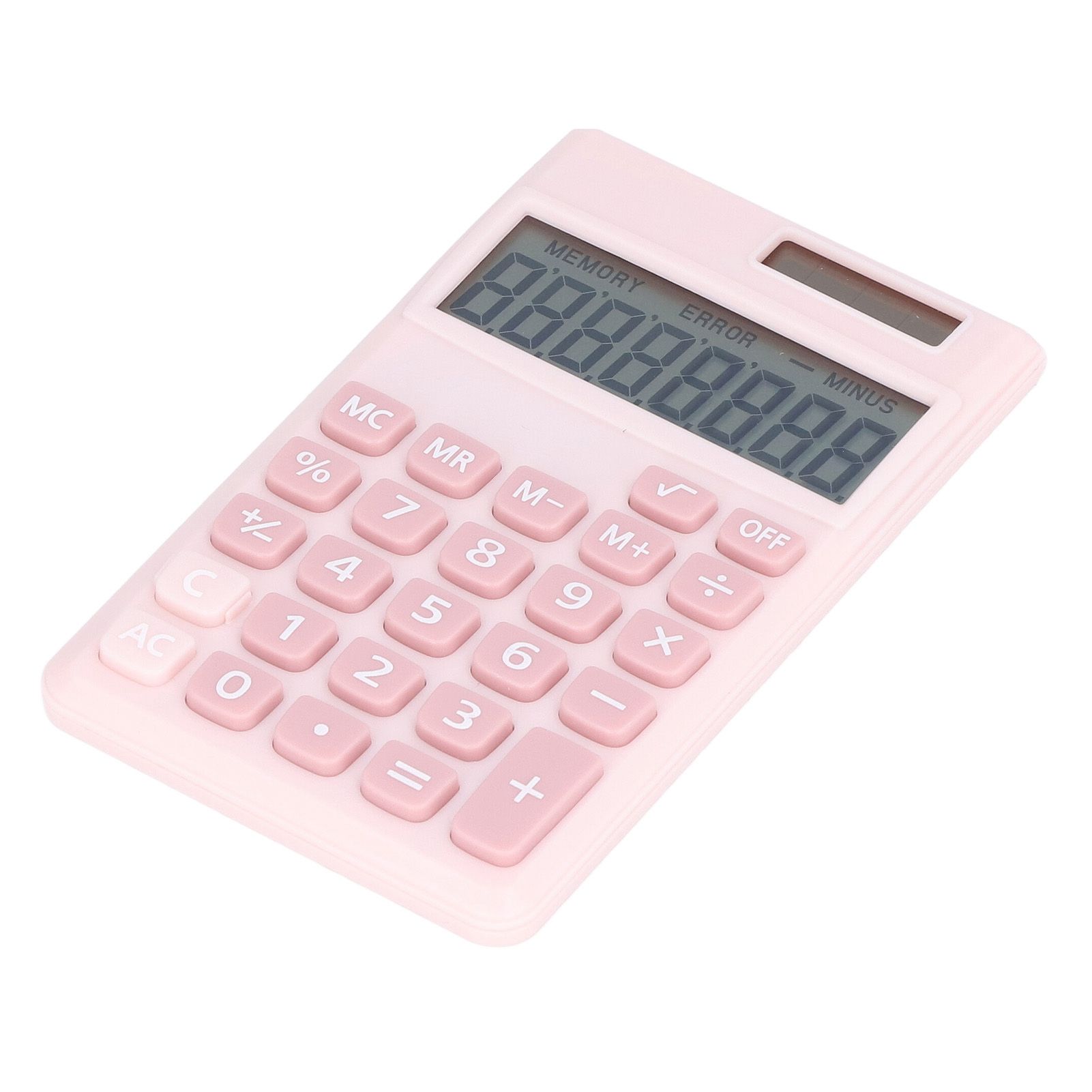 Calculators 8 Digit Solar Battery Dual Power Handheld Pocket Calculator with Large LCD Display Big Sensitive ButtonPink - Image 8