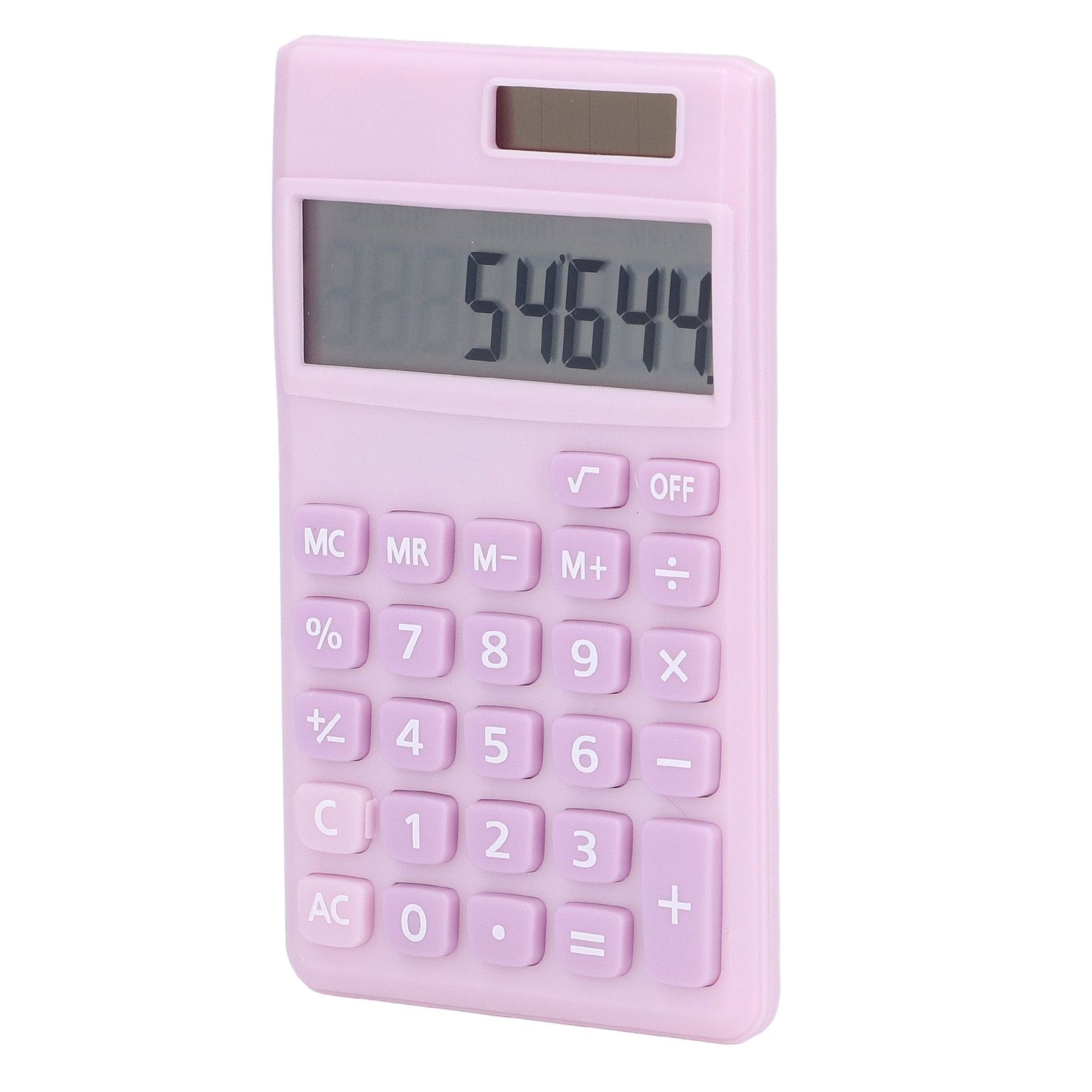 Calculators 8 Digit Solar Battery Dual Power Handheld Pocket Calculator with Large LCD Display Big Sensitive ButtonPale Pinkish Purple - Image 7
