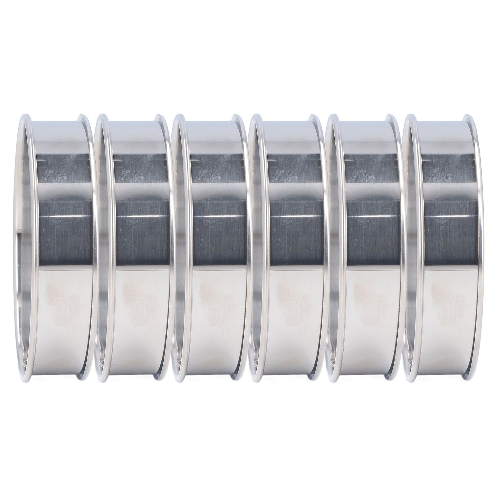 6 PCS Crumpet Rings Double Volume Easy Demoulding DIY Stainless Steel English Muffin Rings for Home Food Making Tool10cm / 3.9in - Image 3