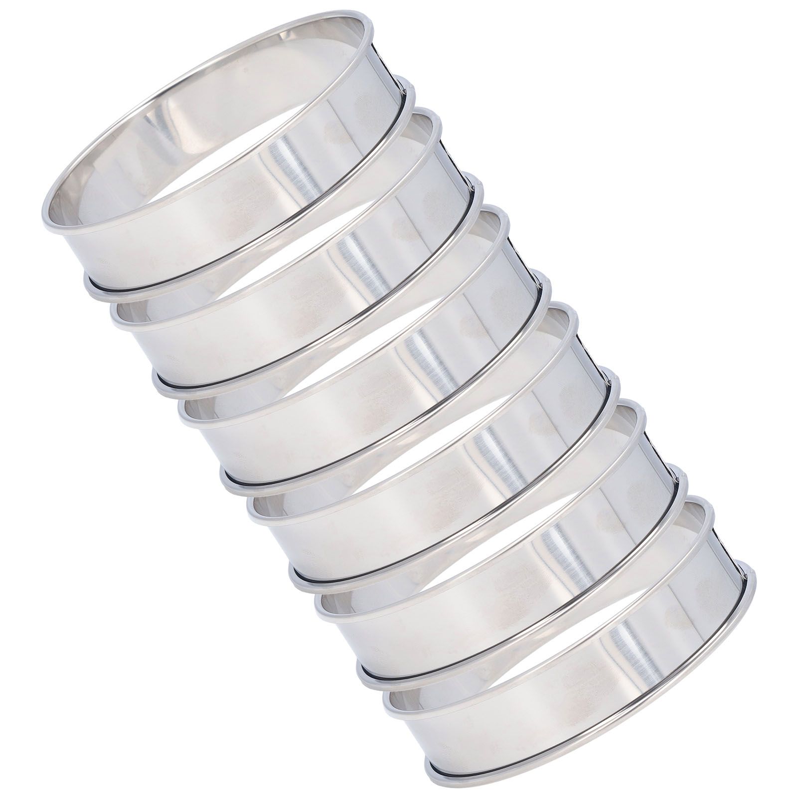 6 PCS Crumpet Rings Double Volume Easy Demoulding DIY Stainless Steel English Muffin Rings for Home Food Making Tool10cm / 3.9in - Image 5