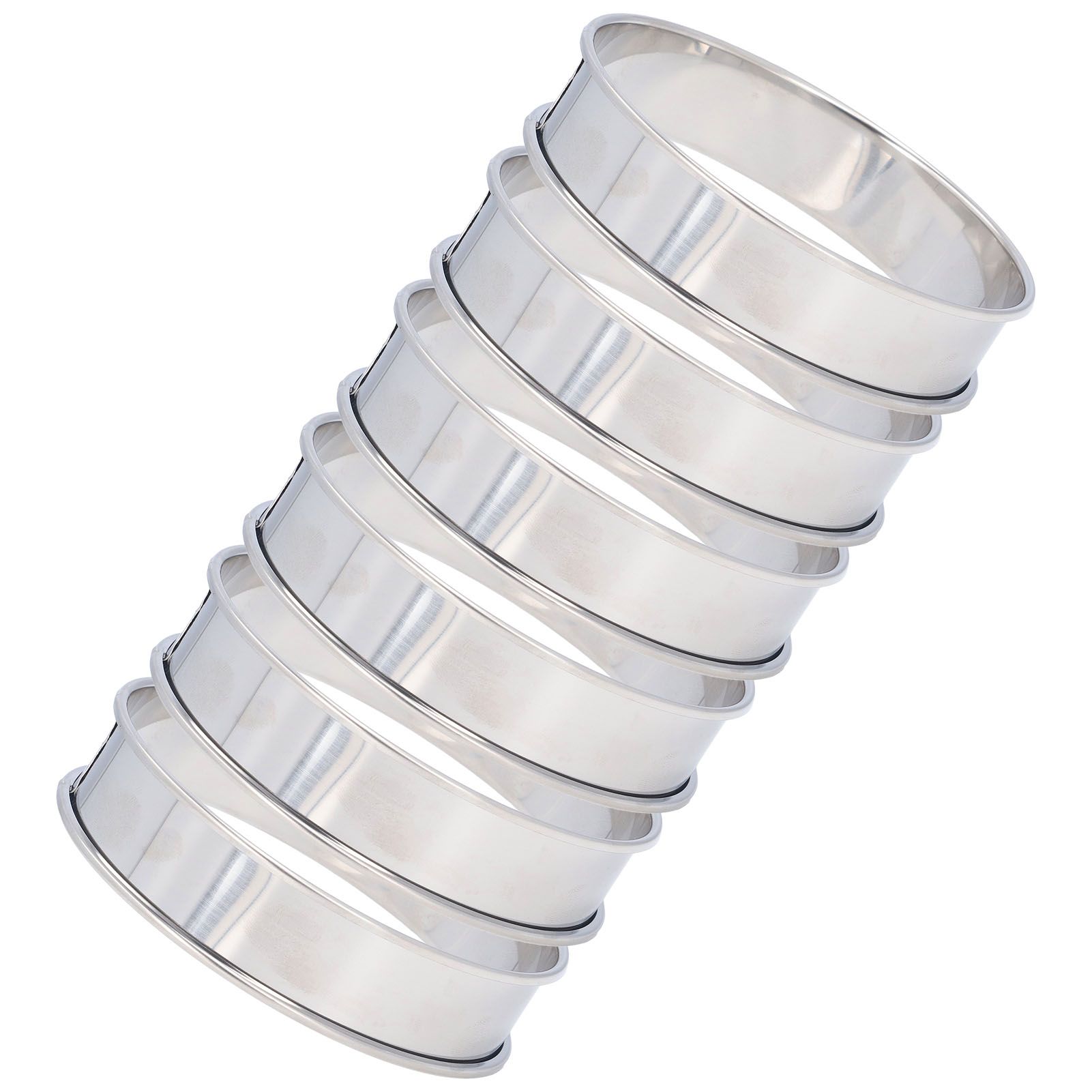 6 PCS Crumpet Rings Double Volume Easy Demoulding DIY Stainless Steel English Muffin Rings for Home Food Making Tool10cm / 3.9in - Image 6