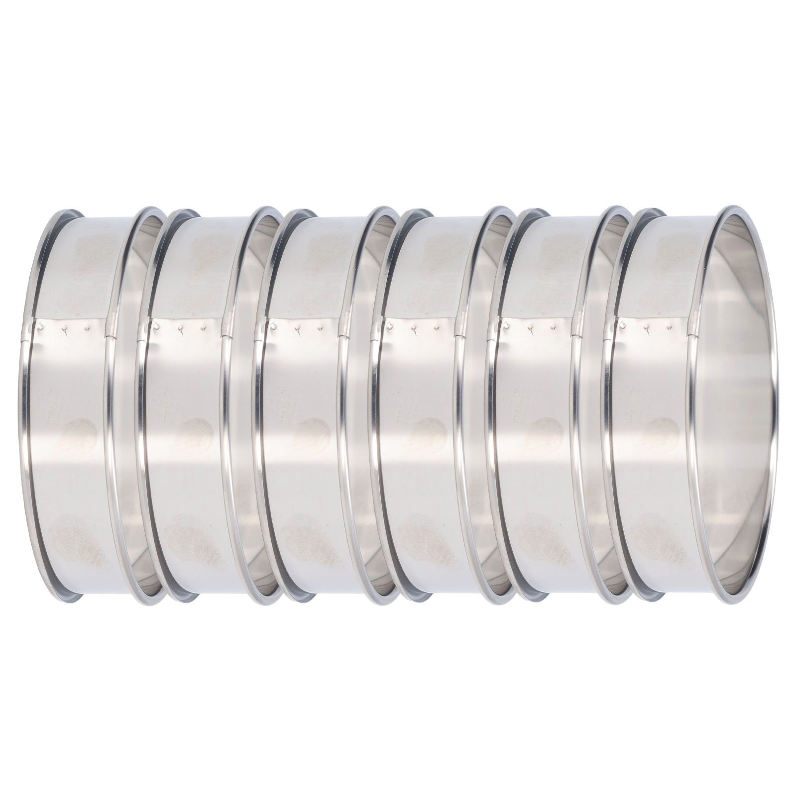 6 PCS Crumpet Rings Double Volume Easy Demoulding DIY Stainless Steel English Muffin Rings for Home Food Making Tool10cm / 3.9in - Image 8