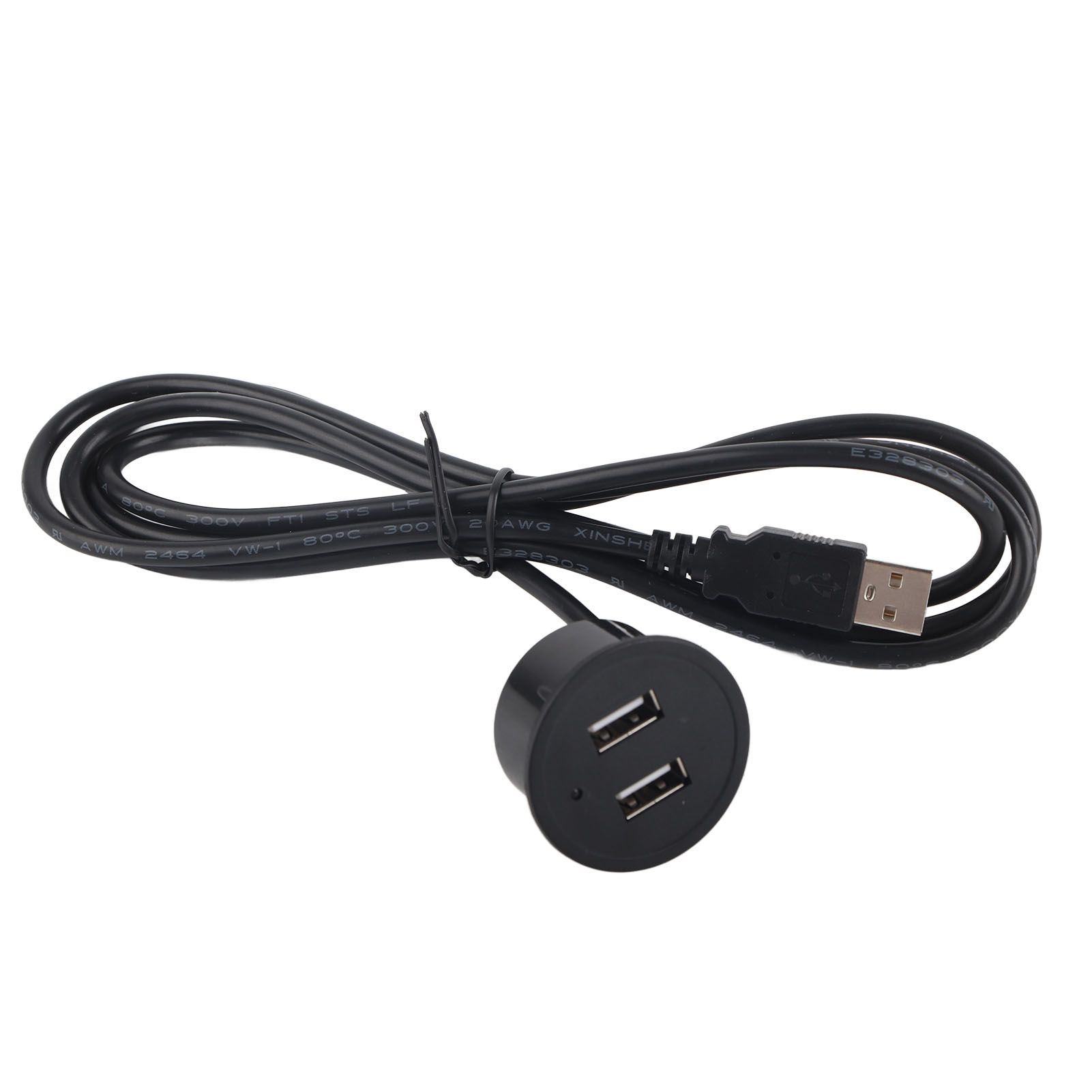 2 USB Charging Socket with 1.5m Cable Embedded Installation 5V 1A Multipurpose for Mobile Phone Cameras TabletUSB Output - Image 1