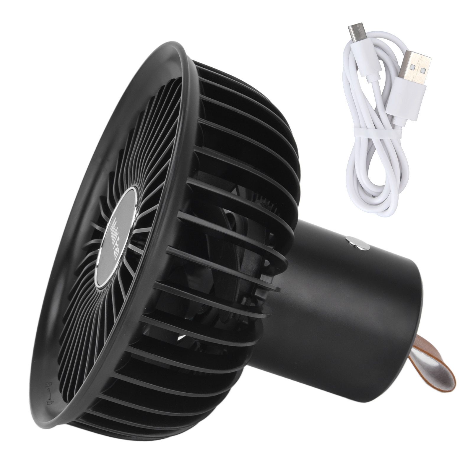 Electric Fan Portable Multifunctional Usb Charging Outdoor Hanging Battery Powered Fan for Home Office Study Camping Black - Image 1