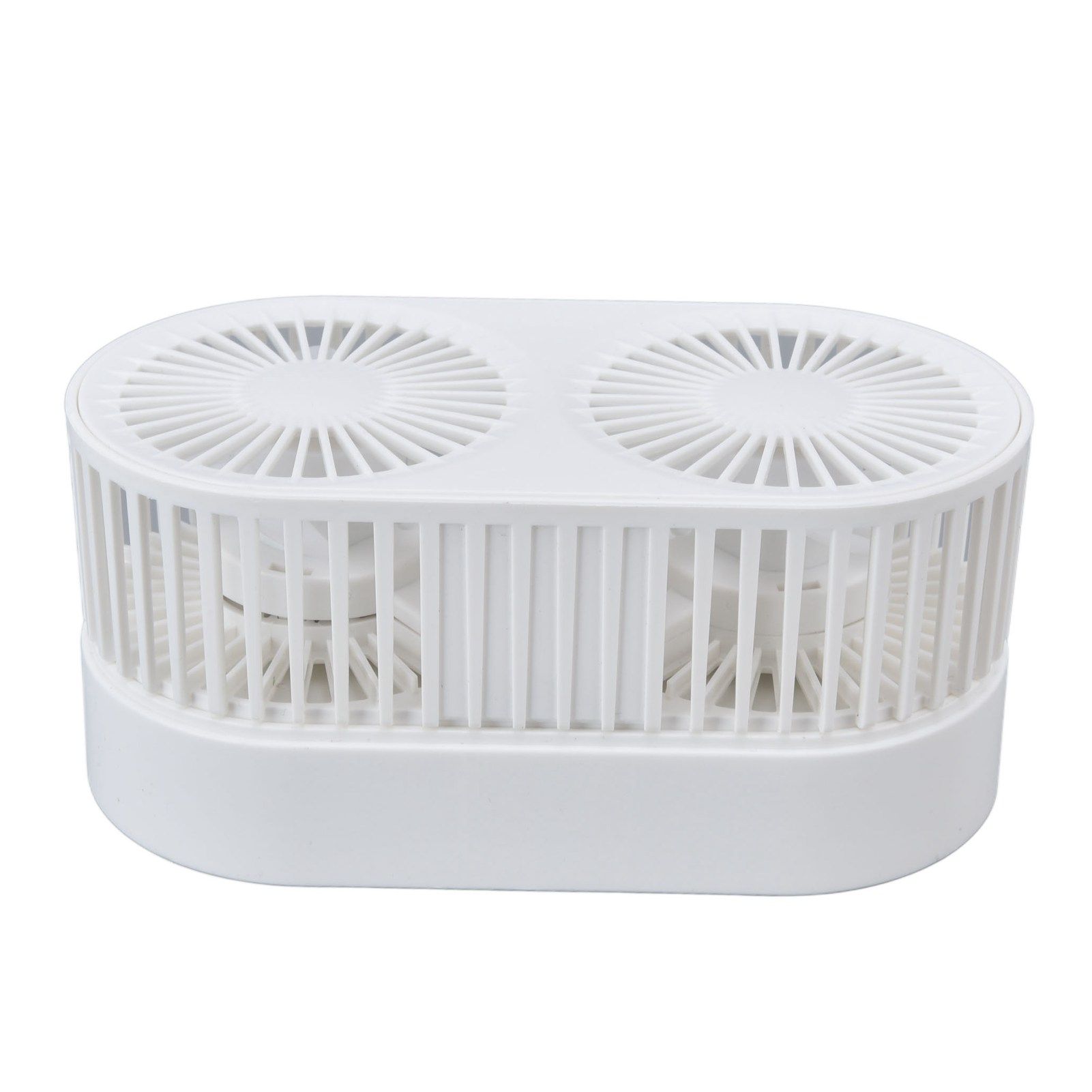 Desktop Double Fan Dual Motor 135° Angle Adjustable Handheld Fan Three Levels Adjustable Low Noise Operation Fan for OfficeWhite - Image 2