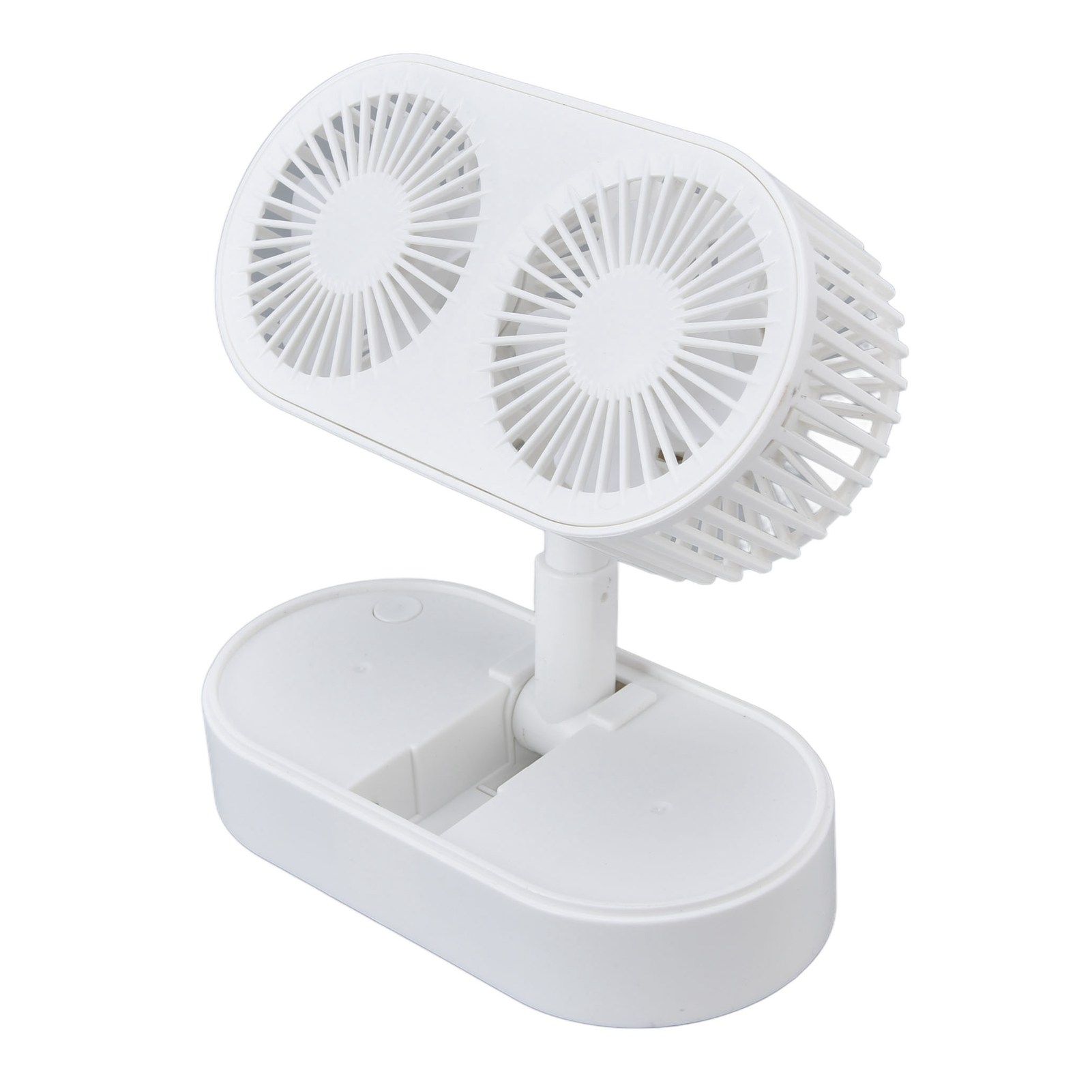 Desktop Double Fan Dual Motor 135° Angle Adjustable Handheld Fan Three Levels Adjustable Low Noise Operation Fan for OfficeWhite - Image 4