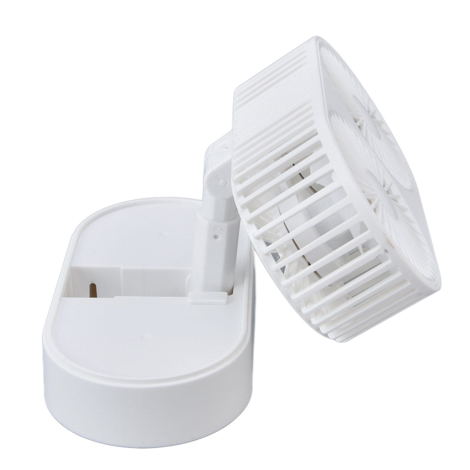 Desktop Double Fan Dual Motor 135° Angle Adjustable Handheld Fan Three Levels Adjustable Low Noise Operation Fan for OfficeWhite - Image 7