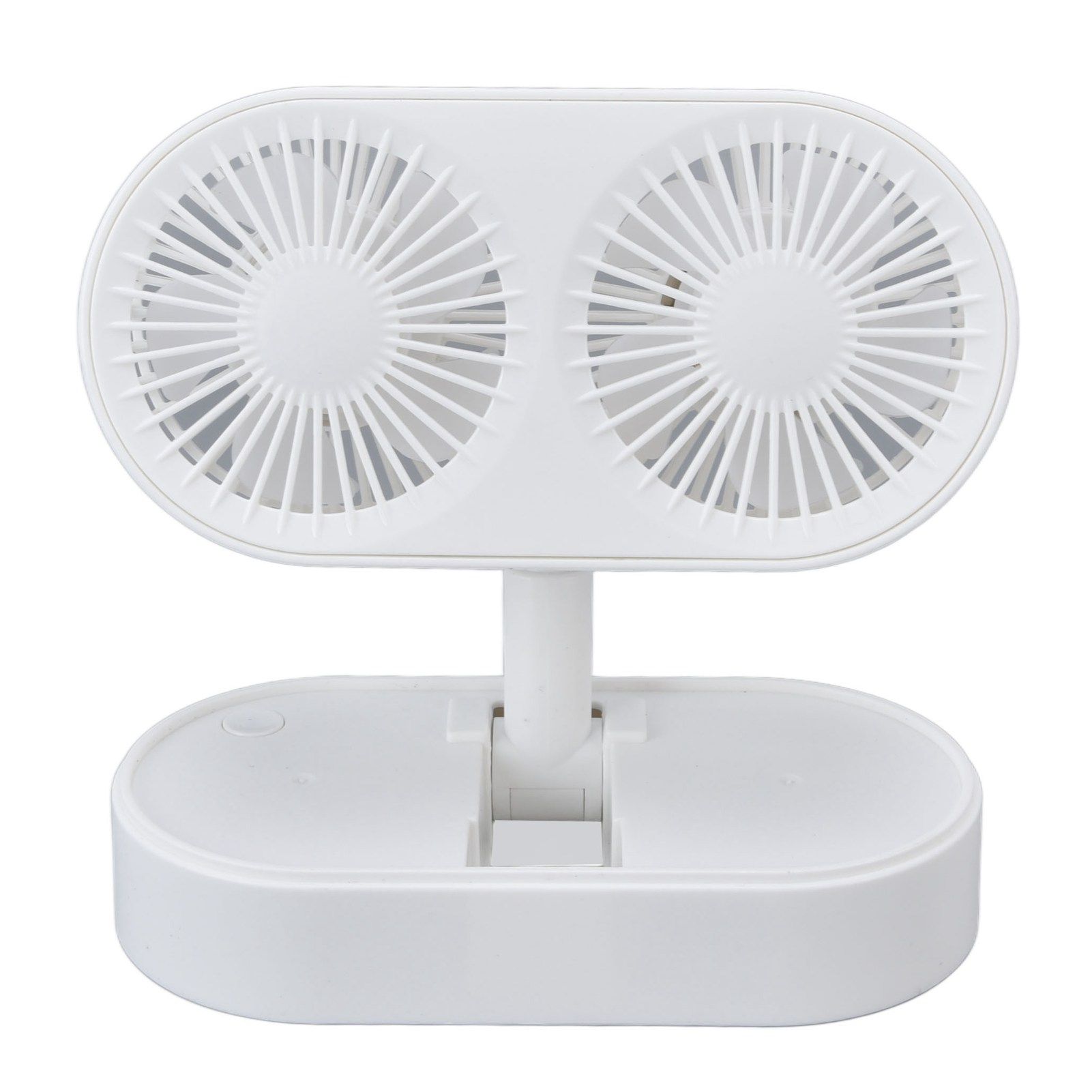Desktop Double Fan Dual Motor 135° Angle Adjustable Handheld Fan Three Levels Adjustable Low Noise Operation Fan for OfficeWhite - Image 8