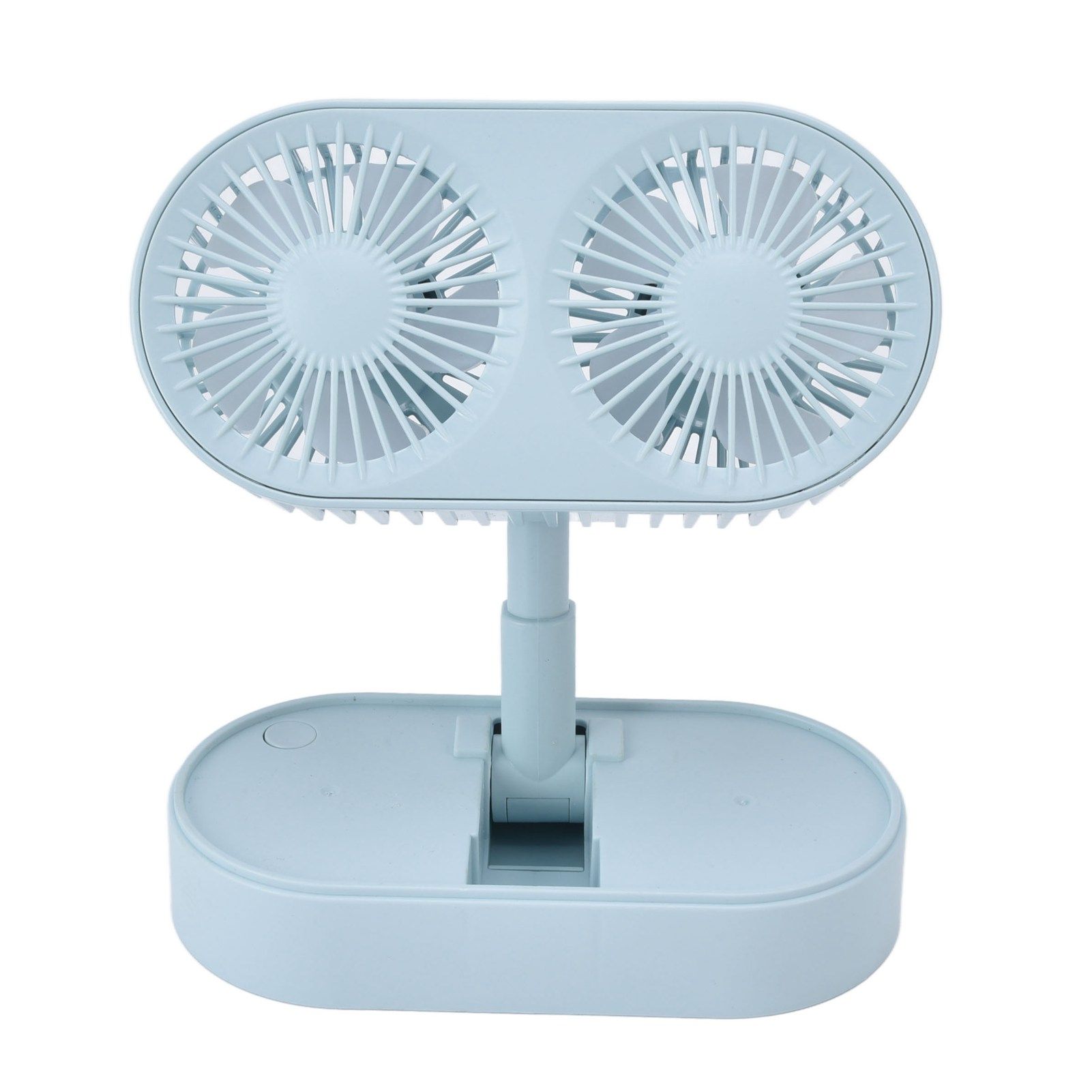 Desktop Double Fan Dual Motor 135° Angle Adjustable Handheld Fan Three Levels Adjustable Low Noise Operation Fan for OfficeBlue - Image 3