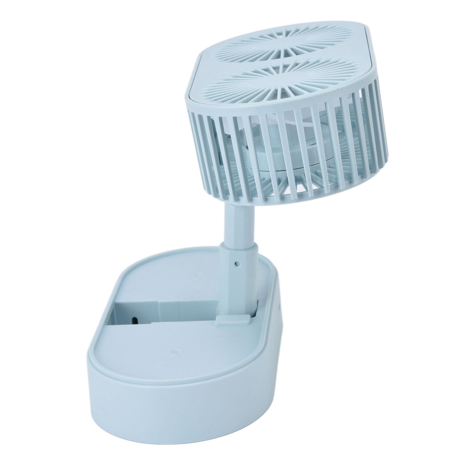 Desktop Double Fan Dual Motor 135° Angle Adjustable Handheld Fan Three Levels Adjustable Low Noise Operation Fan for OfficeBlue - Image 5