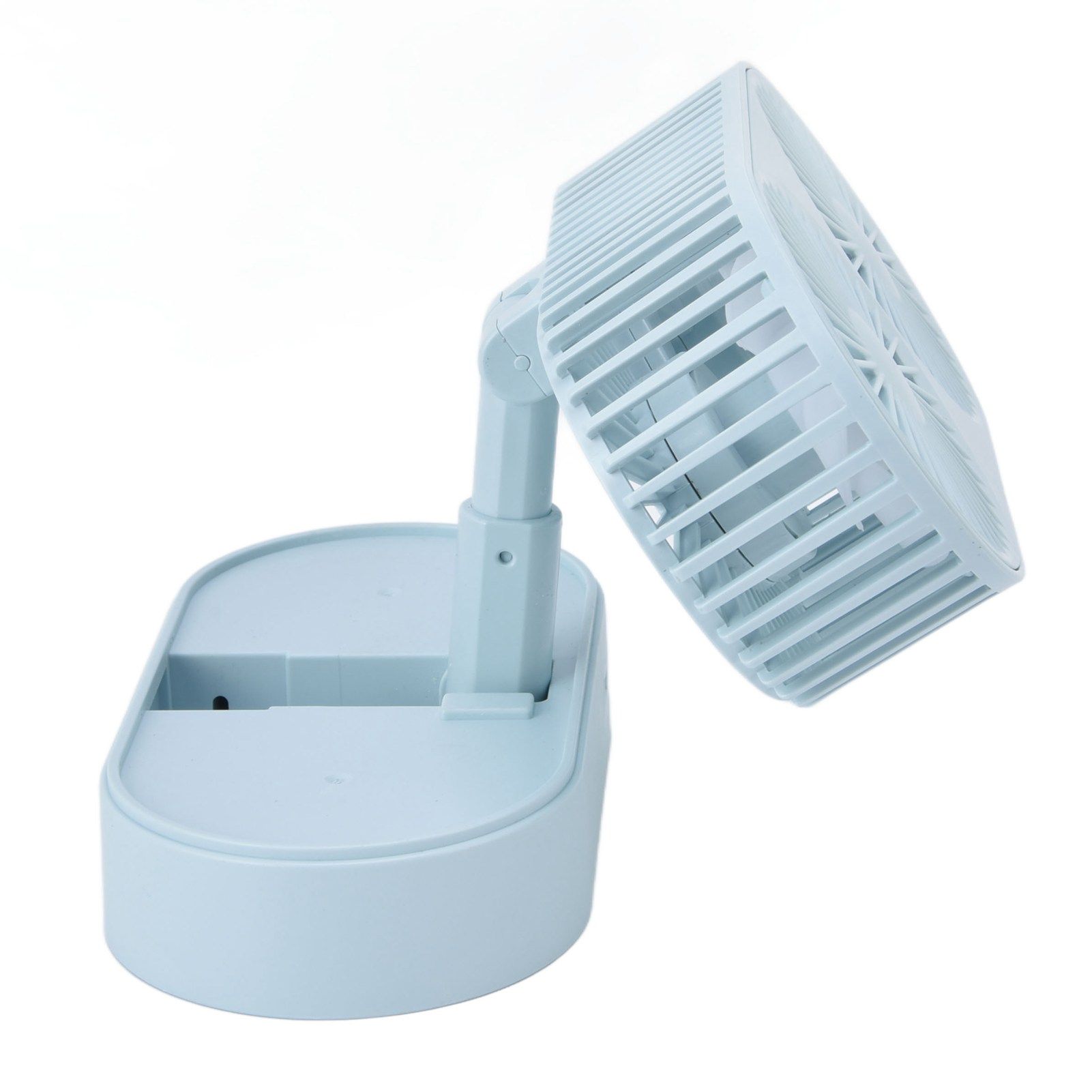 Desktop Double Fan Dual Motor 135° Angle Adjustable Handheld Fan Three Levels Adjustable Low Noise Operation Fan for OfficeBlue - Image 8