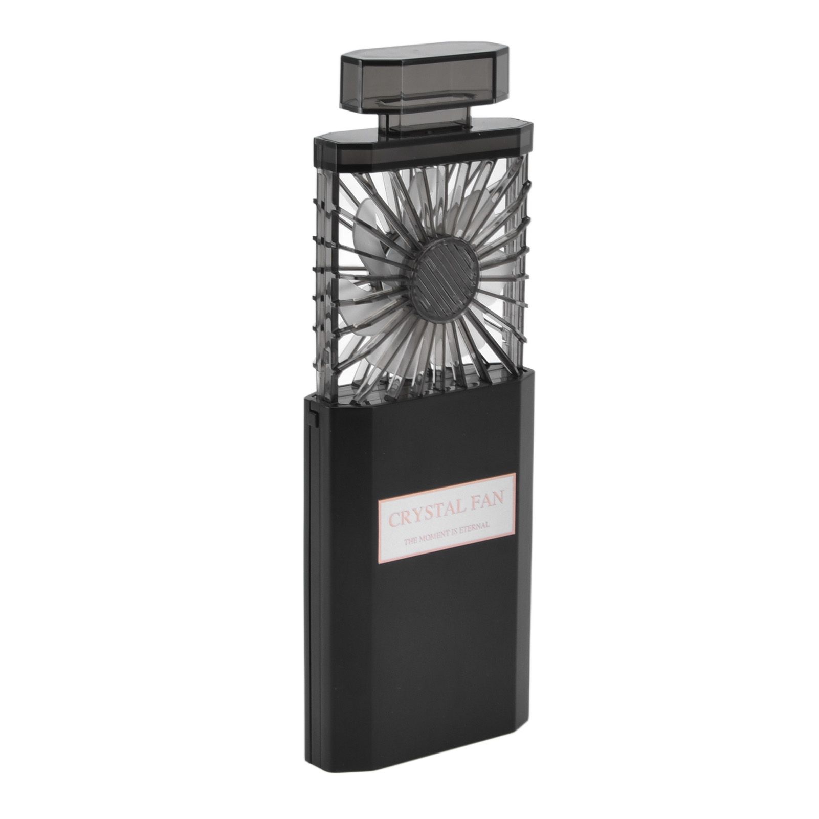 Handheld Fan 3 Speed Ladies Small Fan USB 1200mAh Battery Rechargeable Handheld Portable Pull Out Design Office Fan Black - Image 3
