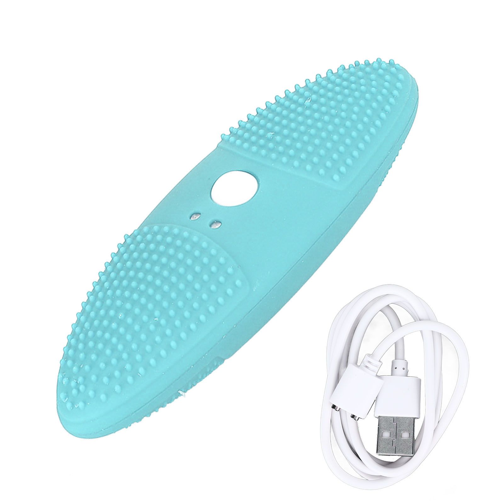 Ultrasonic Scrubber 3 Levels USB Charging High Frequency Vibration Dual Waving Ultrasonic Vegetable Washing Machine Blue - Image 1