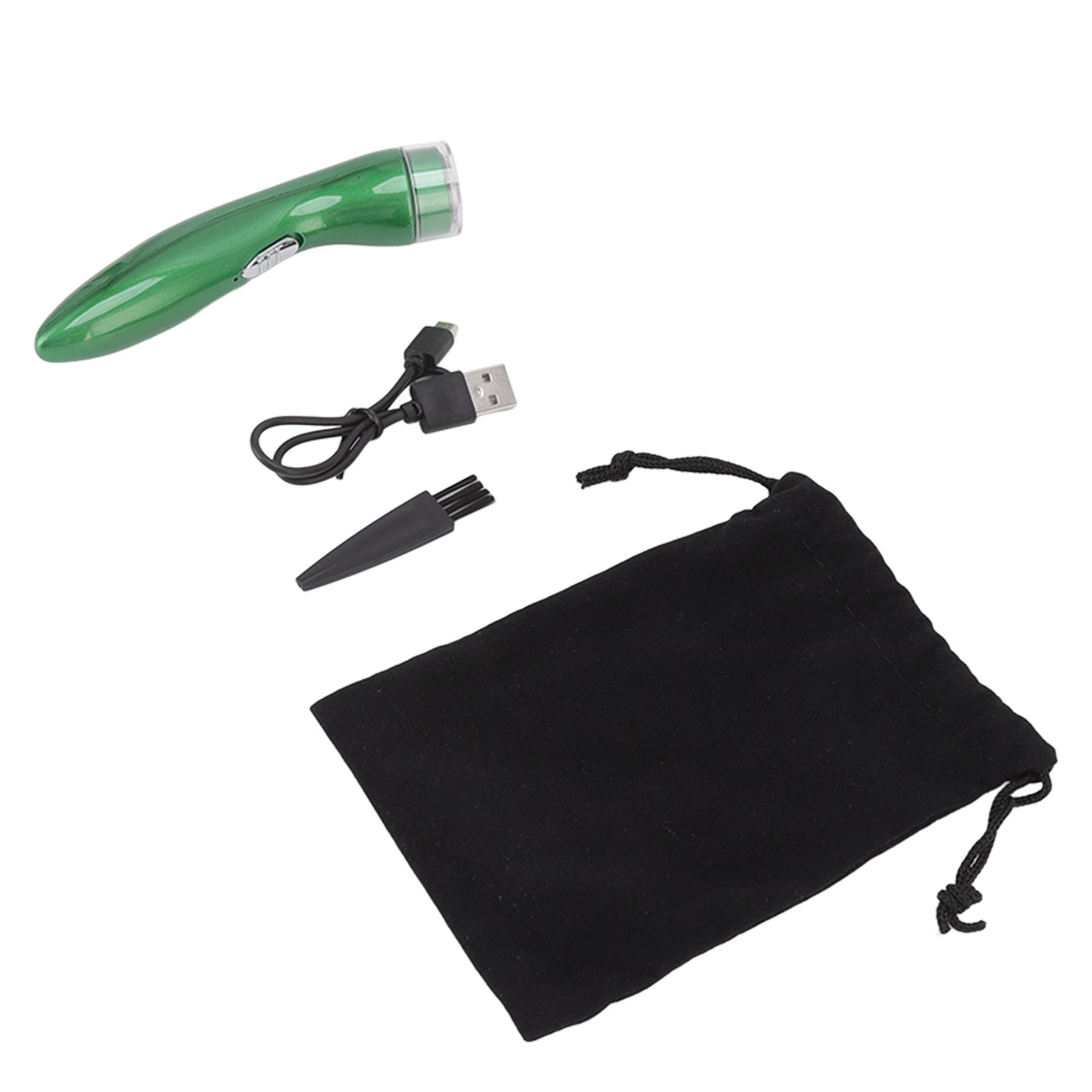Electric Razor Low Noise Stainless Steel Electric Head Shaver Low Allergic Reactivity for Man 3.7V 2W Green - Image 1