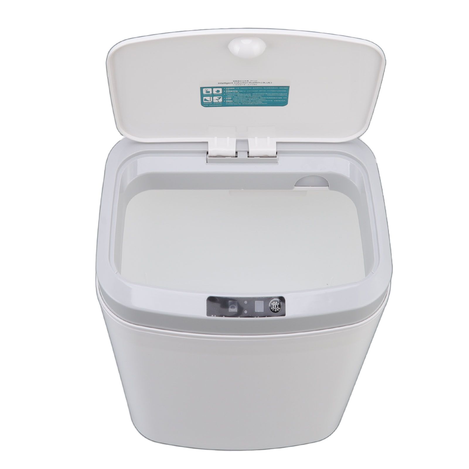 Smart Trash Can 16L Infrared Induction Button Control Manual Mute Household Automatic Trash Can with Night Light White - Image 5