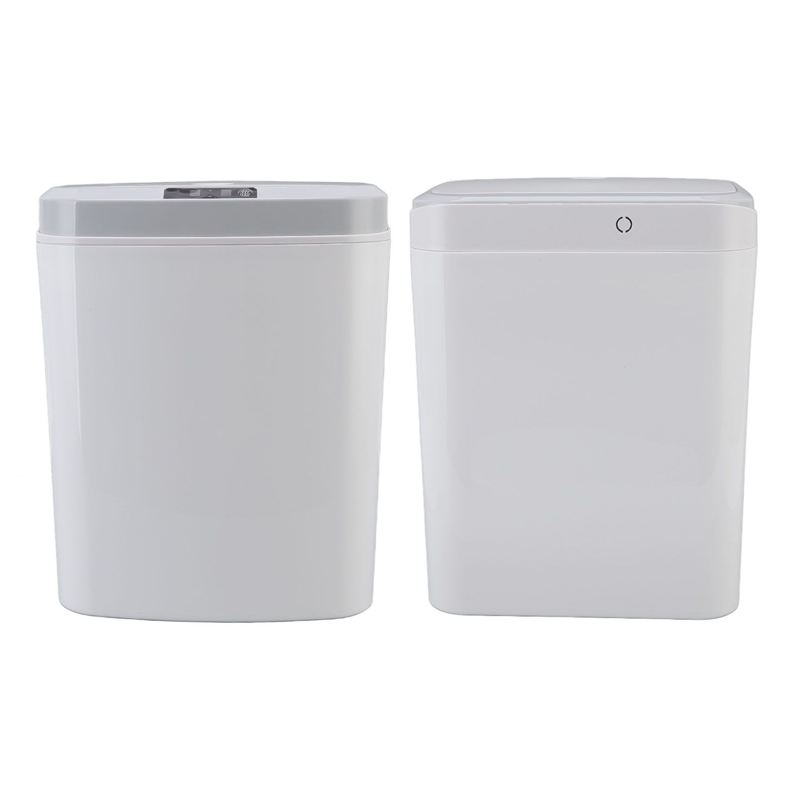 Smart Trash Can 16L Infrared Induction Button Control Manual Mute Household Automatic Trash Can with Night Light White - Image 7