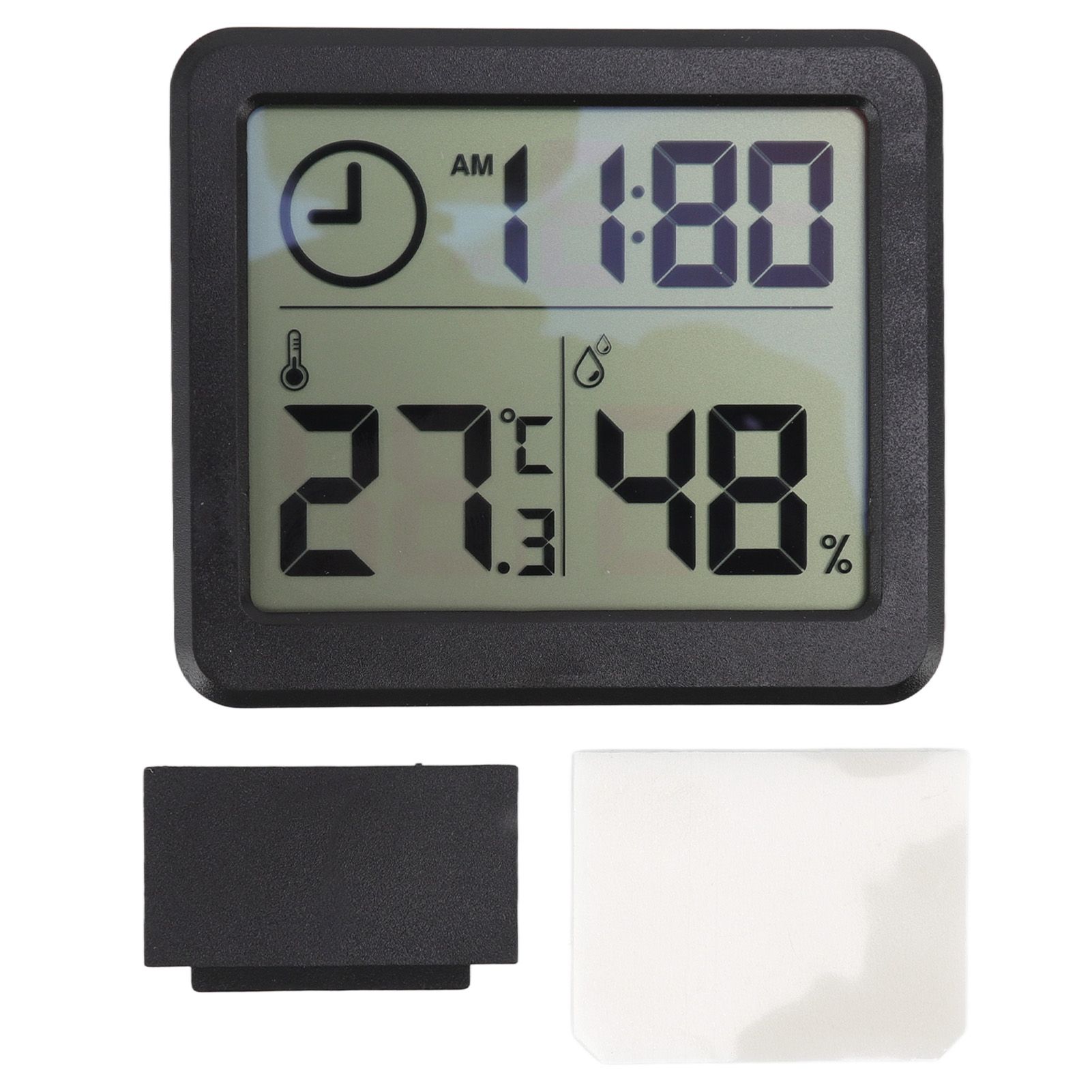 Digital Thermometer Hygrometer High Accuracy Four Stomatal Monitoring Temperature Humidity Tester with 3.2in Screen Black - Image 1