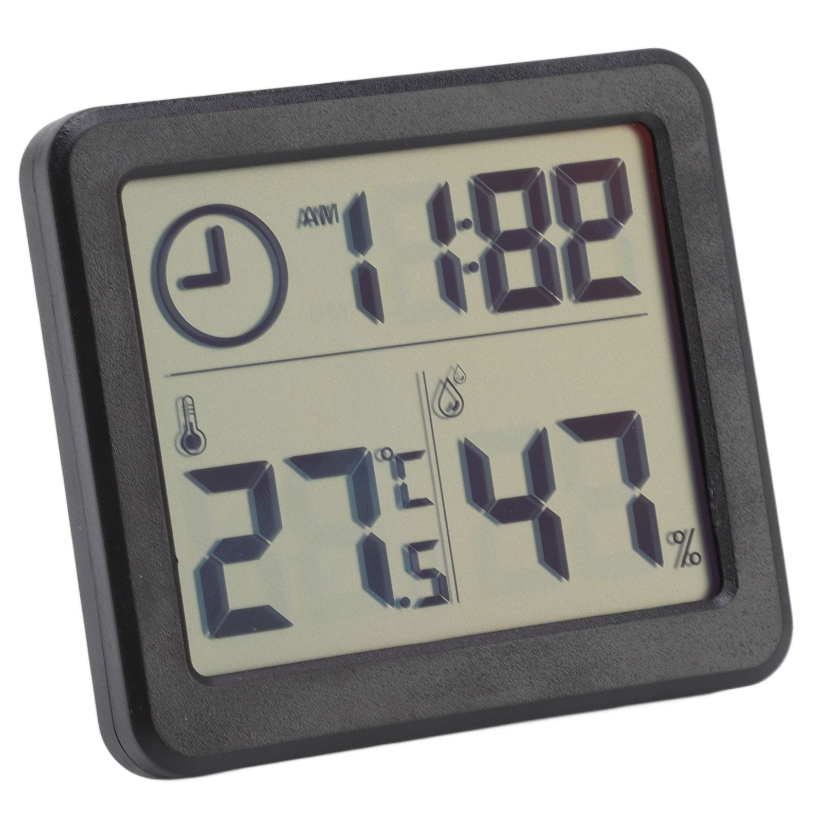 Digital Thermometer Hygrometer High Accuracy Four Stomatal Monitoring Temperature Humidity Tester with 3.2in Screen Black - Image 2